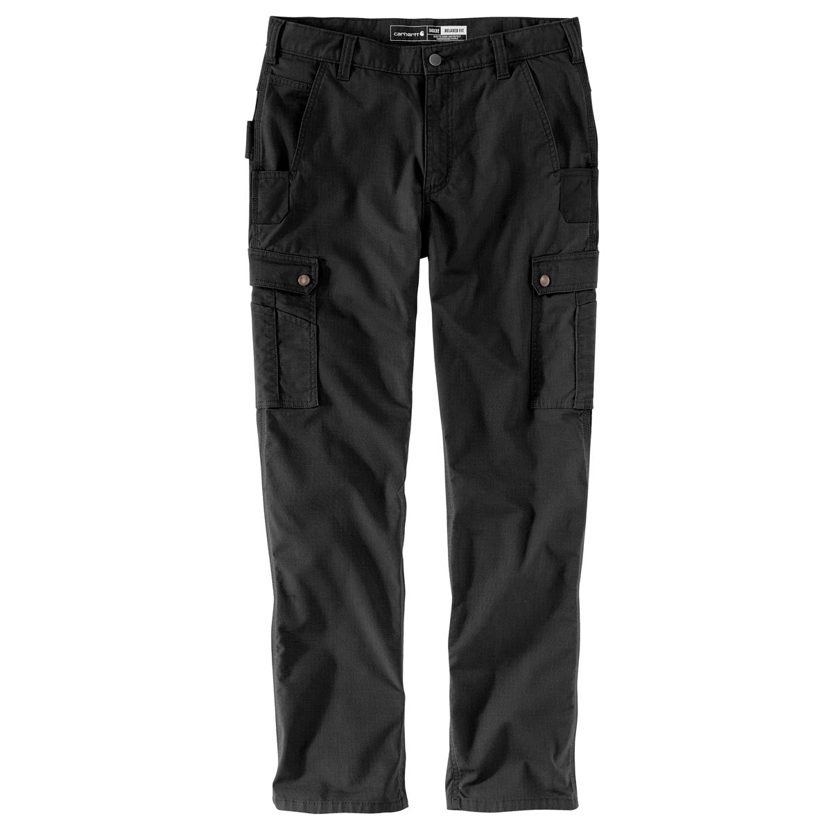 Carhartt 105461-N04 Men's Relaxed Straight Ripstop Double-Front Cargo Pant - Black