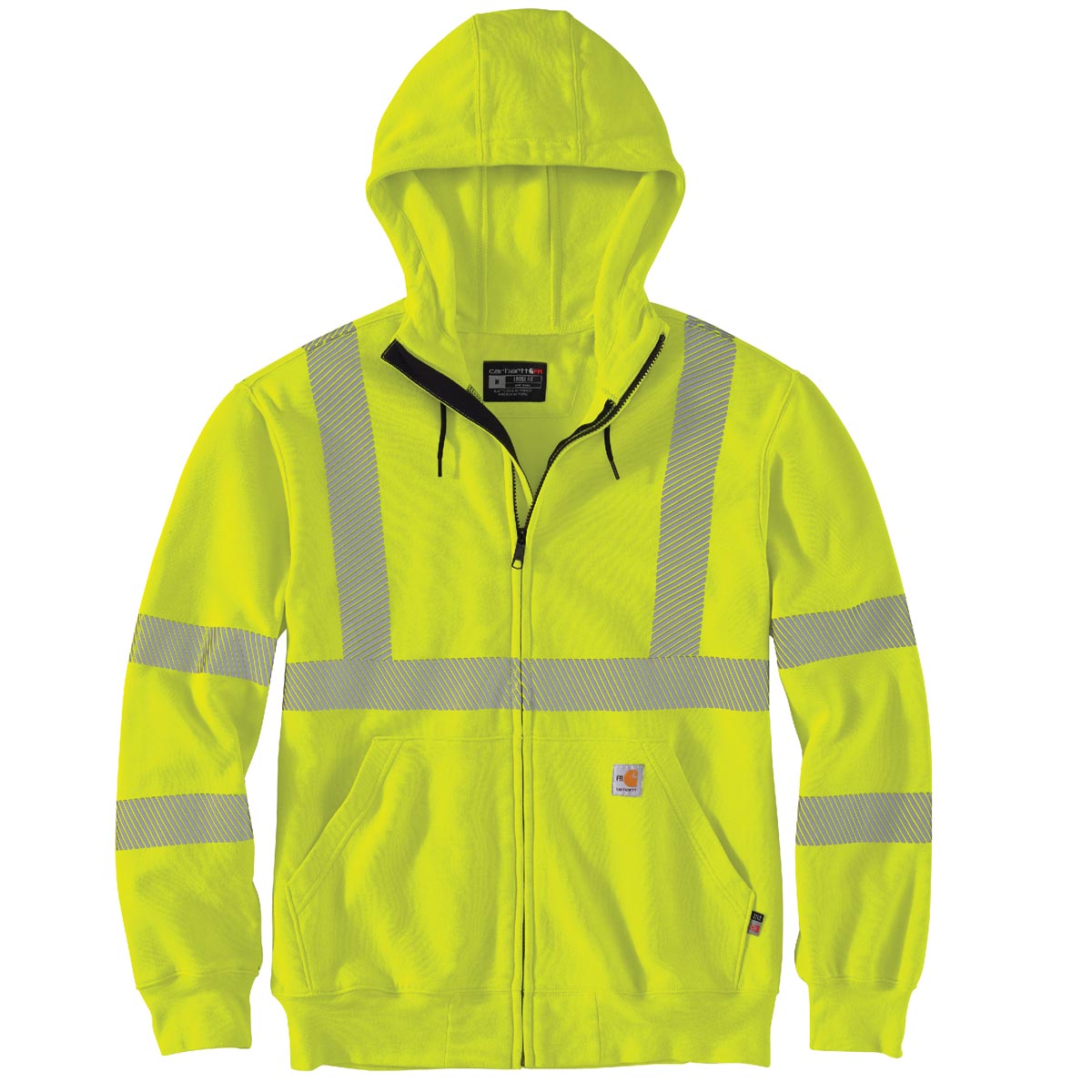 Carhartt 105786 Men's FR HV Force Full Zip Class 3 Sweatshirt