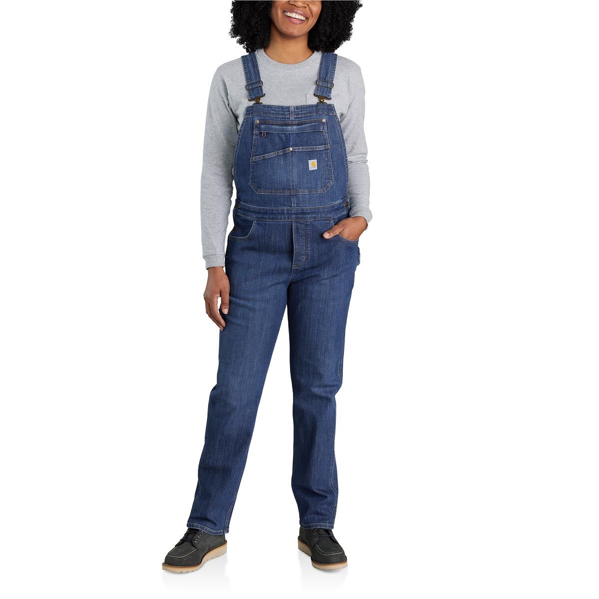 Carhartt 106002 Women's Rugged Flex Relaxed Fit Denim Bib Overall