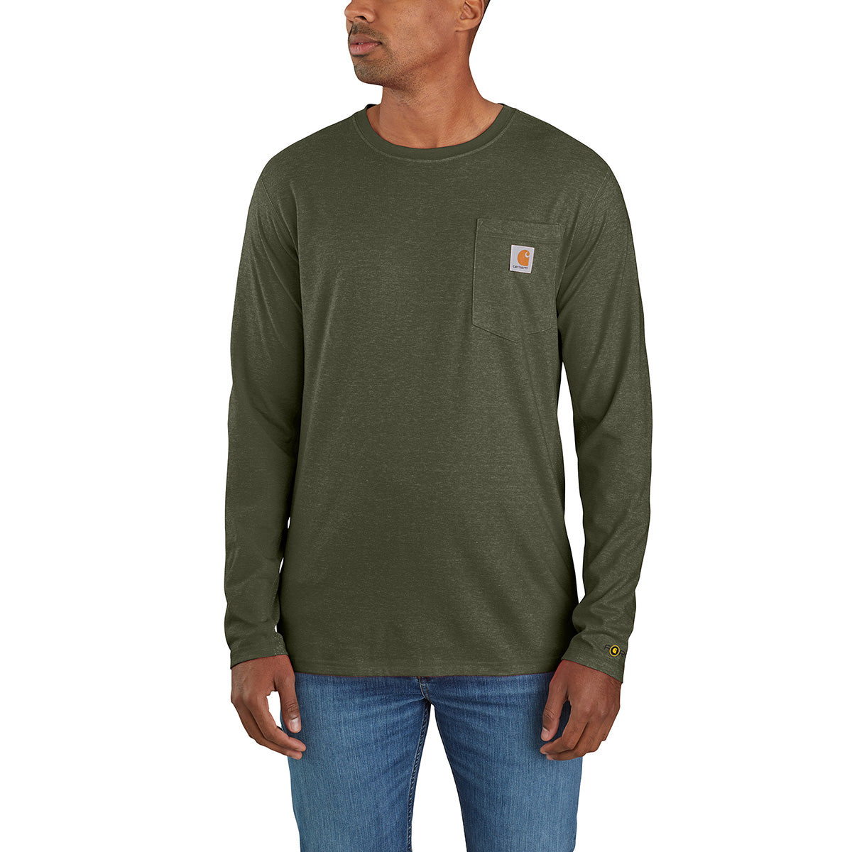 Carhartt Carhartt 106656-G73 Men's Force Relaxed Fit Midweight LS Pocket T-Shirt - $37.99 at Getzs