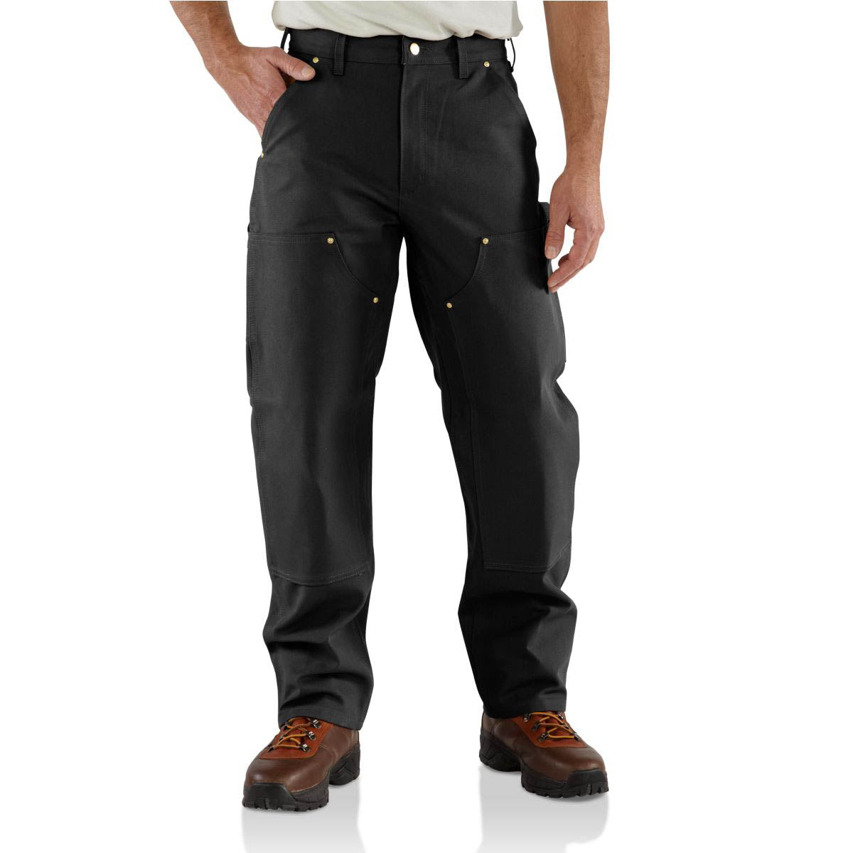 Carhartt Carhartt B01-BLK Men's Loose Fit Firm Duck Double-Front Utility Work Pant Black - Discontinued Pricing - $59.99 at Getzs