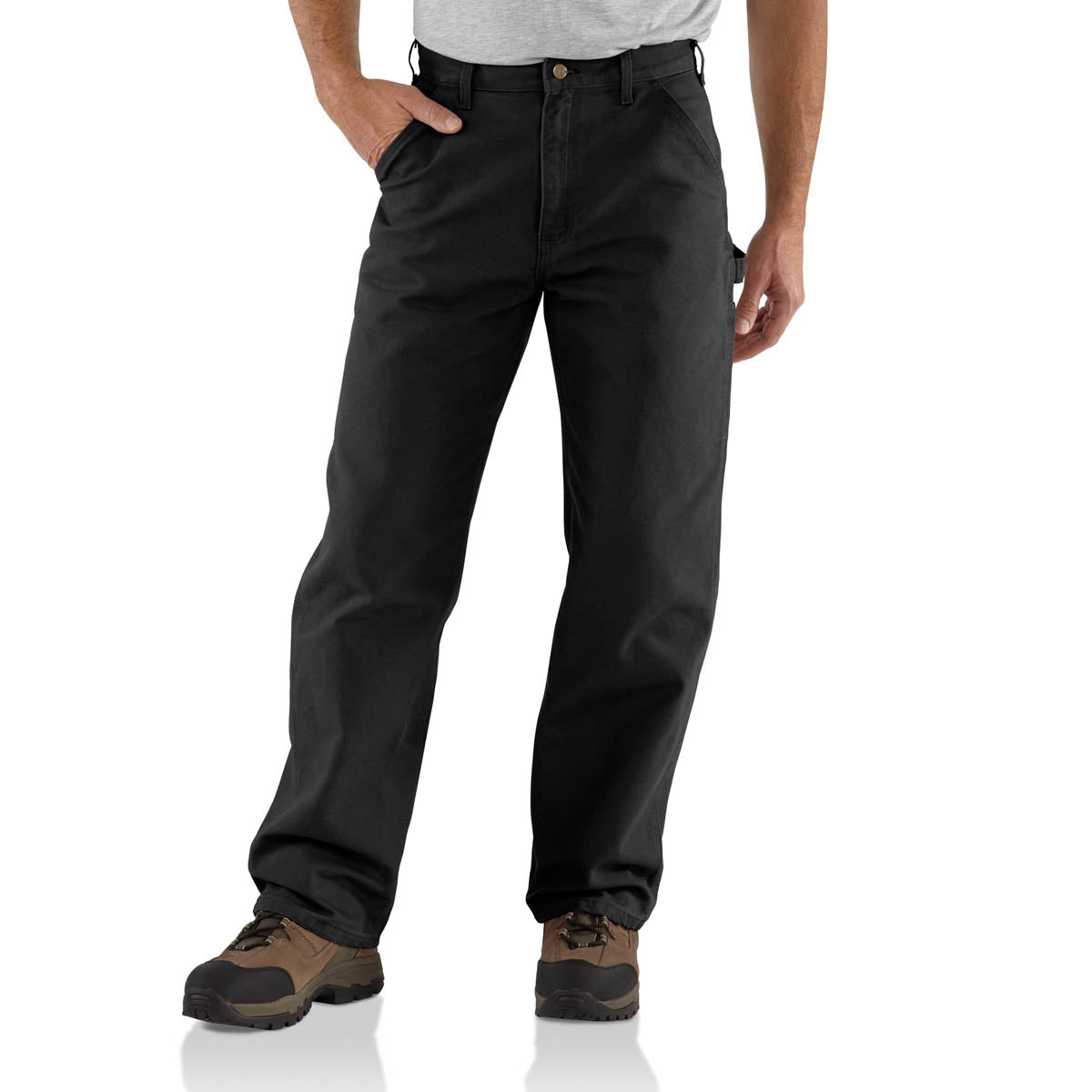 Carhartt Carhartt B11-BLK Men's Loose Straight Washed Duck Dungaree - Black - $54.99 at Getzs