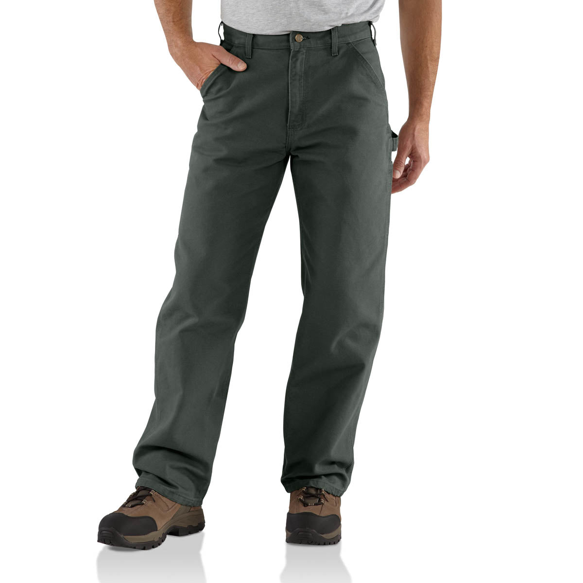 Carhartt Carhartt B11-MOS Men's Loose Straight Washed Duck Dungaree - Moss - $54.99 at Getzs