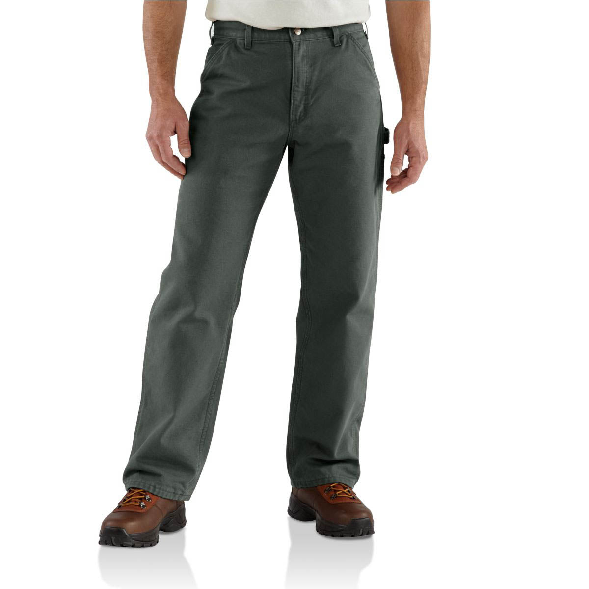 Carhartt Carhartt B111-MOS Men's Loose Straight Washed Duck Lined Dungaree - Moss - $64.99 at Getzs