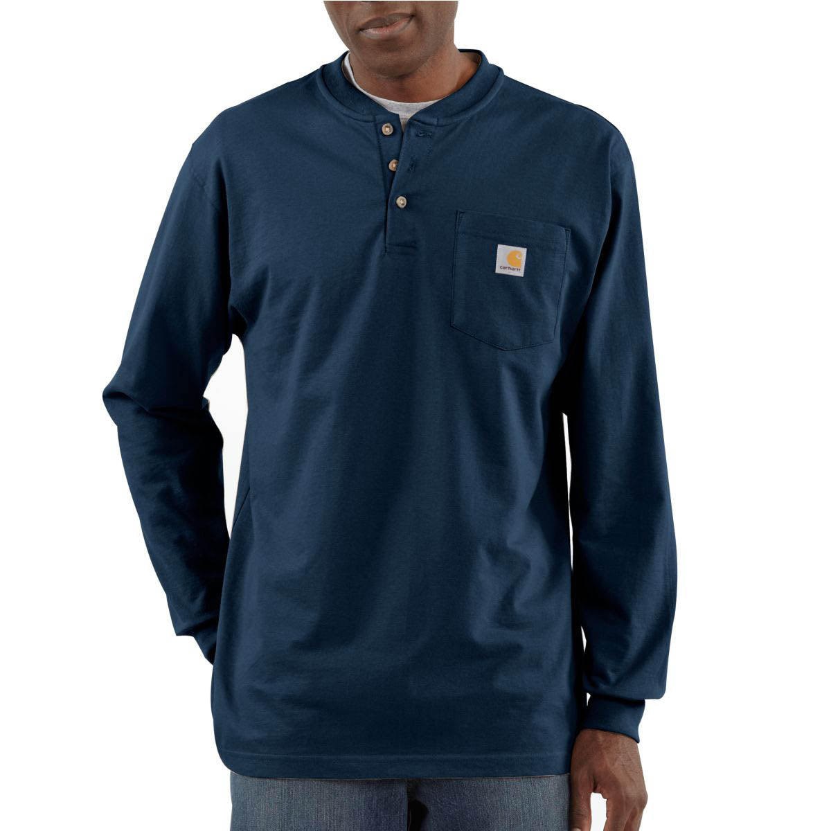 Carhartt K128 Men's Dearborn Loose LS Henley T-Shirt
