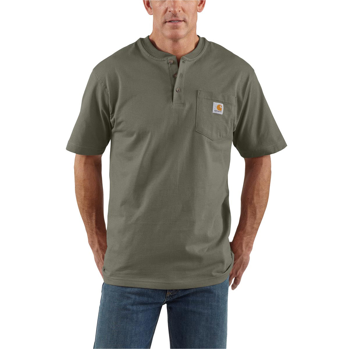 Carhartt K84 Men's Dearborn Loose Henley T-Shirt