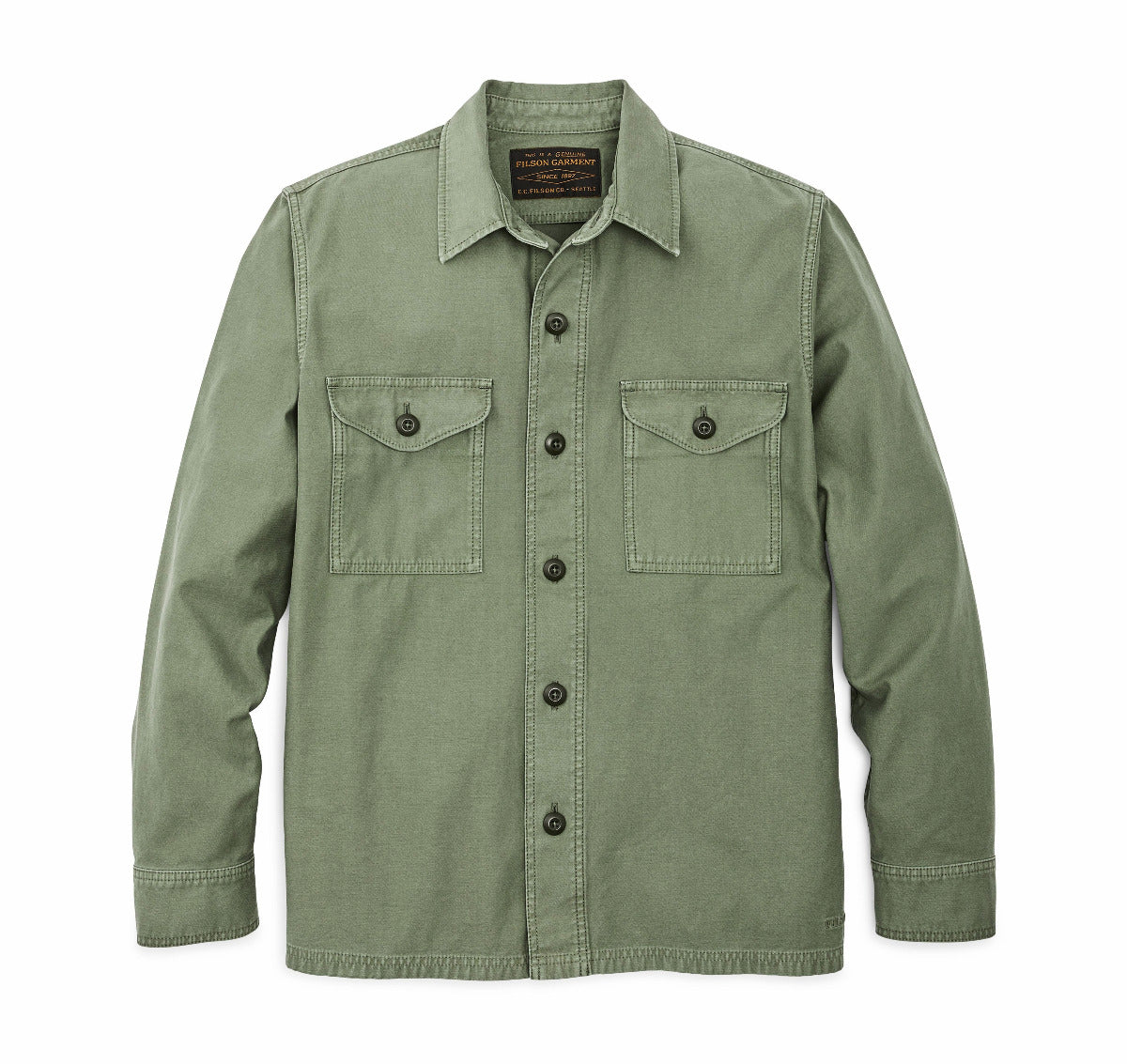 Filson 20277936 Men's Field Jac-Shirt - Washed Fatigue Green