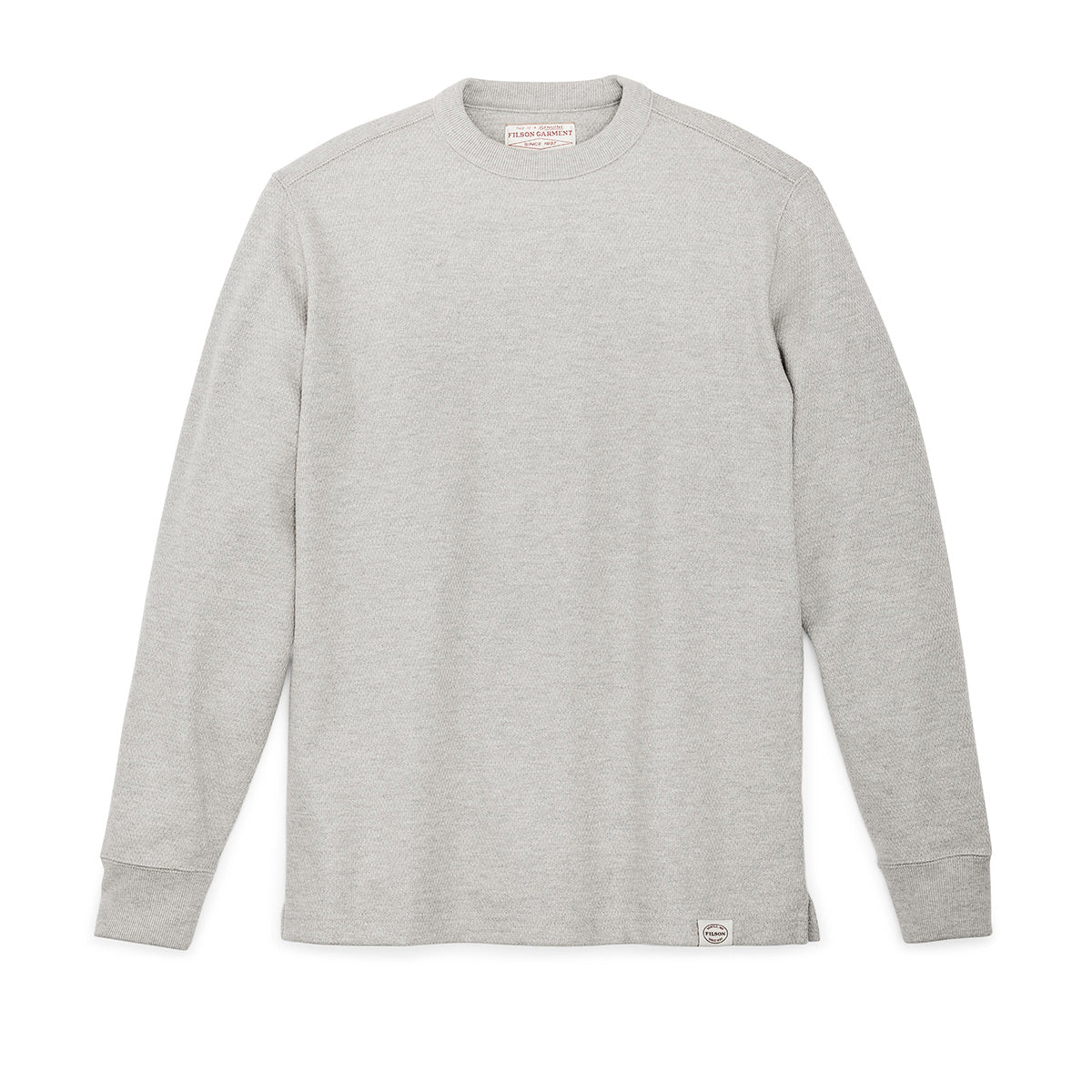 Filson 20288128 Men's Waffle Knit Thermal Crew-Light Gray Heather