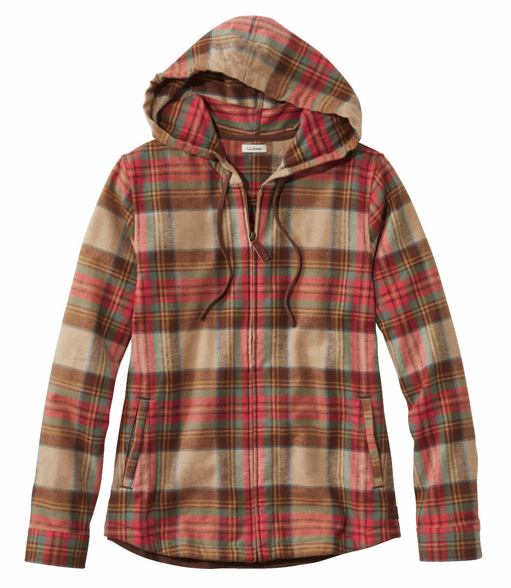 L.L.Bean 502092 Women's Scotch Plaid Zip Hoodie