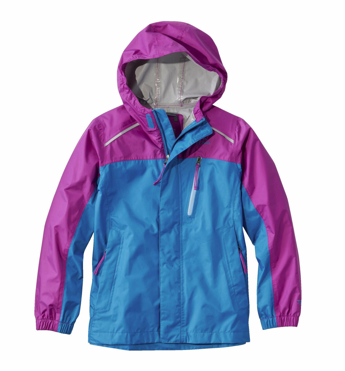 L.L.Bean 506502 Kids' Trail Model Color Block Rain Jacket