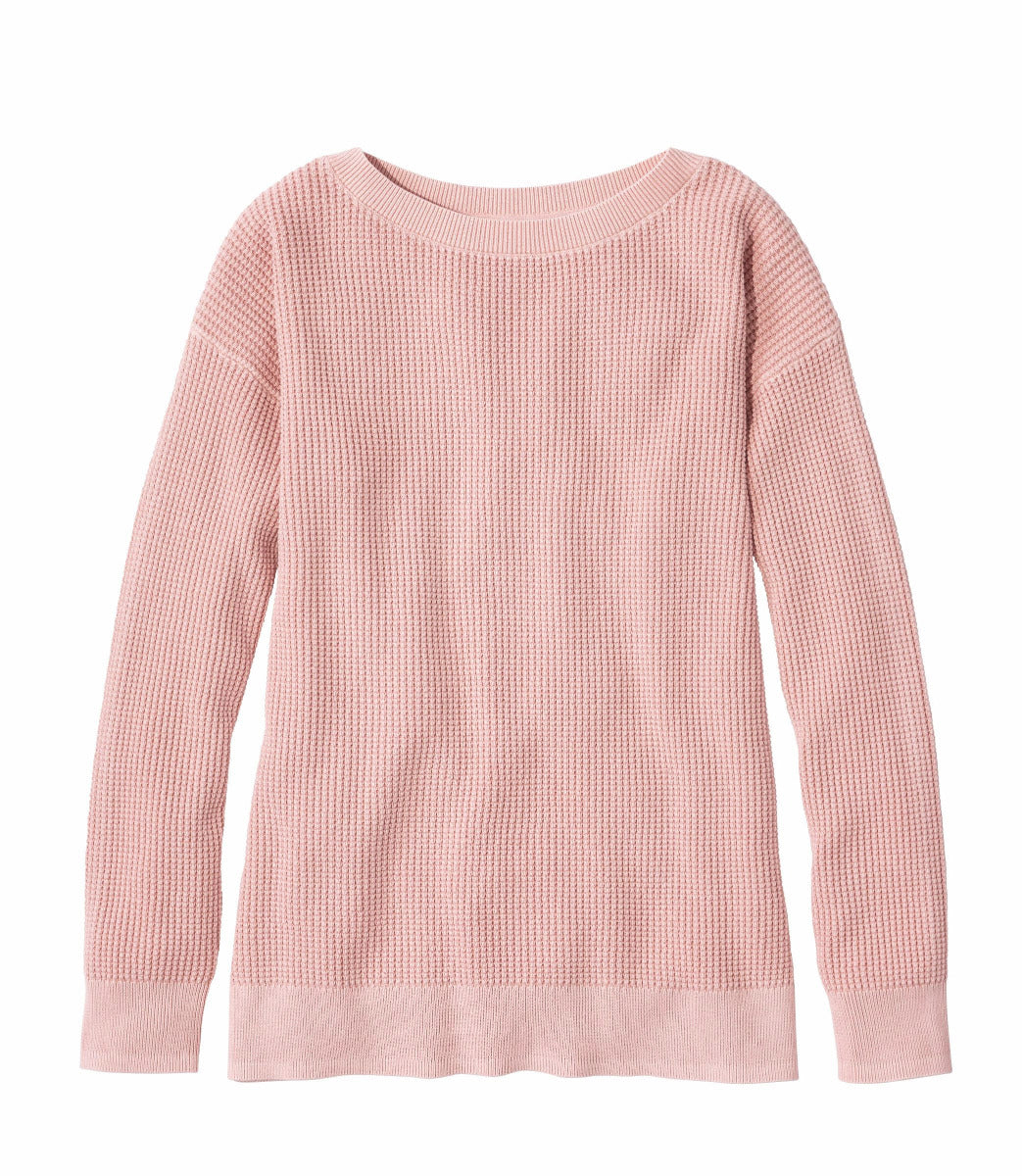 L.L.Bean 524772 Women's Sunwashed Waffle Pullover Sweater S26