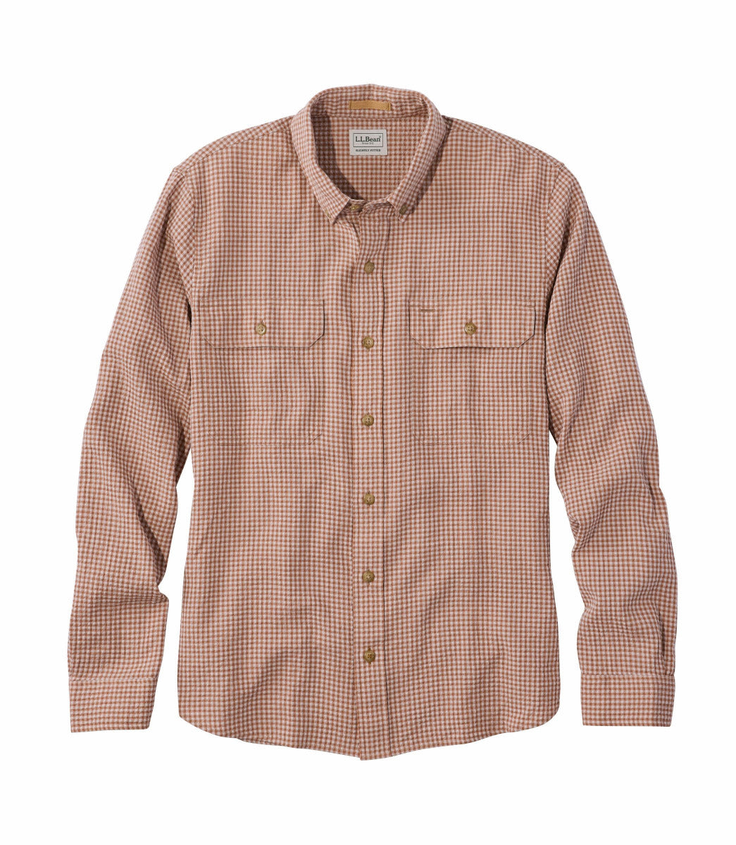 L.L.Bean 528253 Men's Sunwashed Plaid Textured Shirt