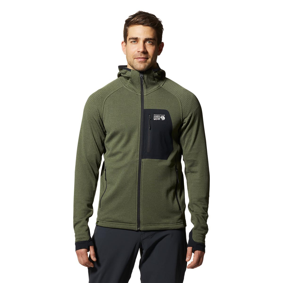 Mountain Hardwear 1985311 Men's Polartec Power Grid Full Zip Hoody