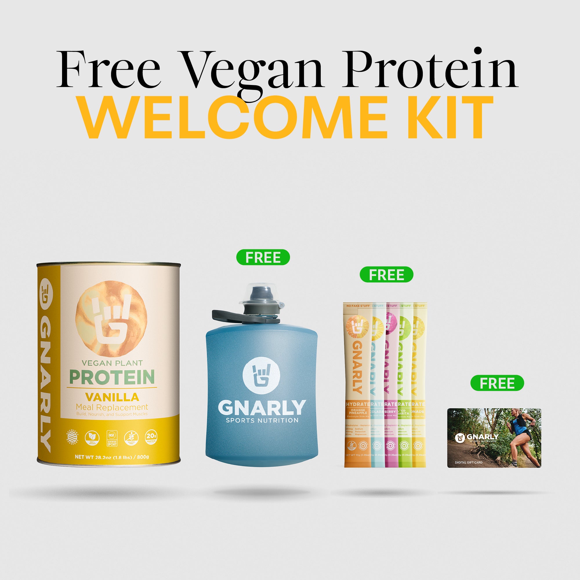 Gnarly Nutrition Vegan Protein Welcome Kit - $111.95 at Gnarly Nutrition