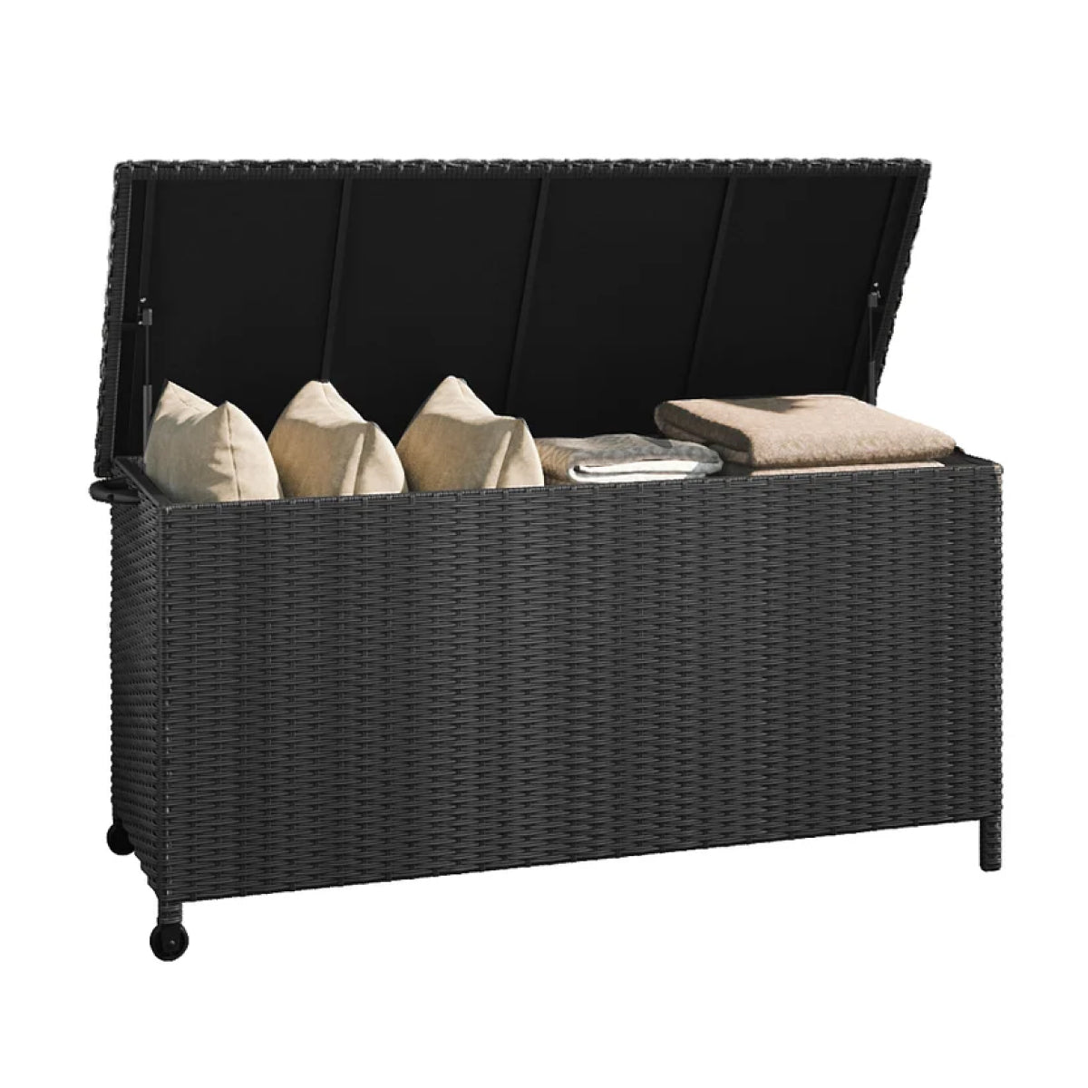 Grand Patio 108 Gallons Large Outdoor Wicker Storage Box with Lid for Cushions - $149.99 at Grand Patio