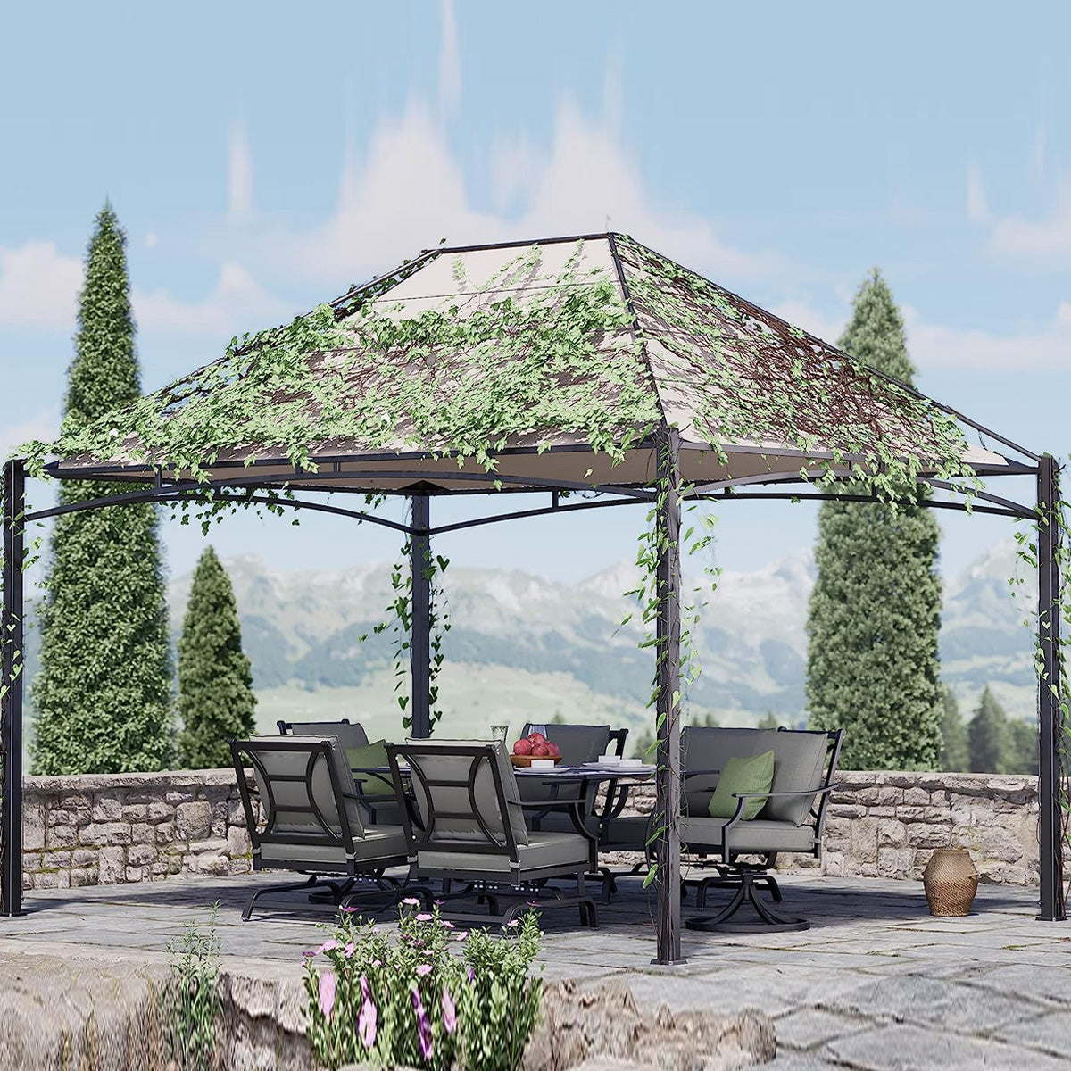 Grand Patio 10x13 FT Outdoor Gazebo Canopy - Steel Polyester Frame Grey - $299.99 at Grand Patio
