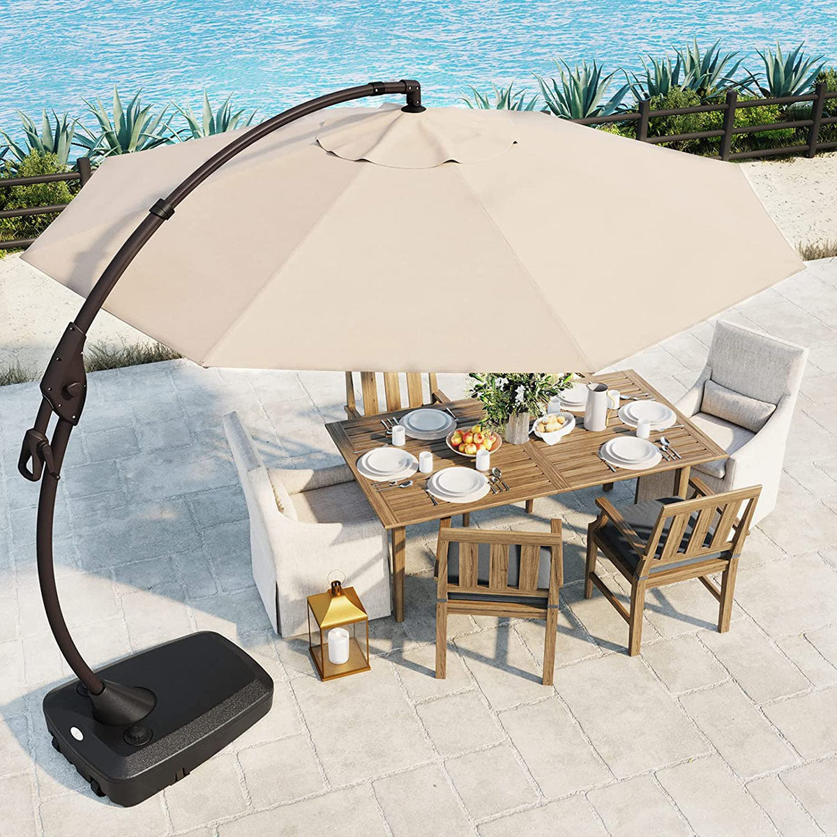 Grand Patio 11FT Cantilever Patio Umbrella with Base | Large Round Outdoor Shade for Garden, Deck & Pool - $299.99 at Grand Patio