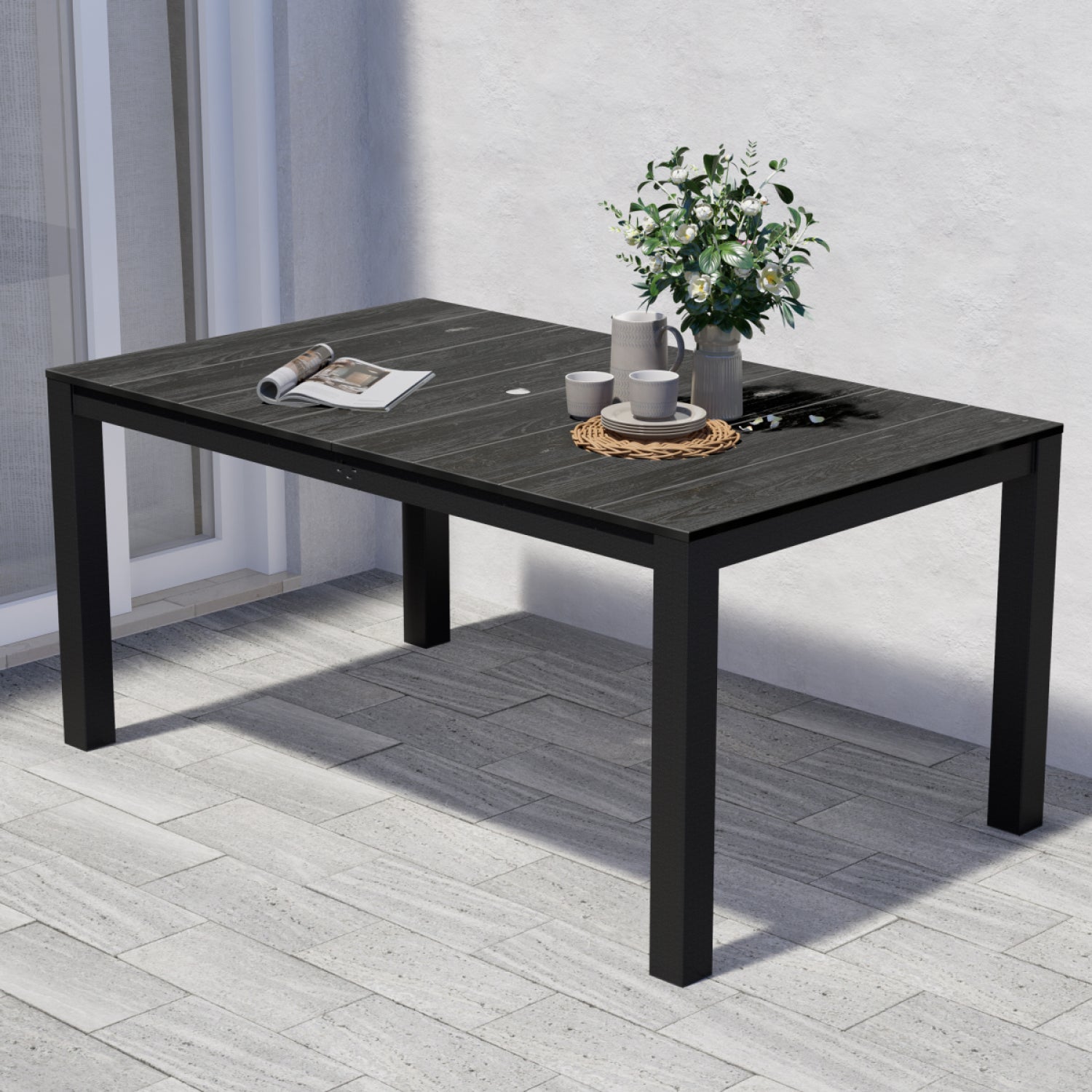 Grand Patio CULLMAN ALU./STEEL K.D. DINING TABLE 160X96.5CM - $299.99 at Grand Patio