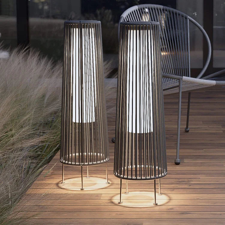 Grand Patio 2PCS GORDES Solar-powered Woven Wicker Floor Lamp - $139.99 at Grand Patio