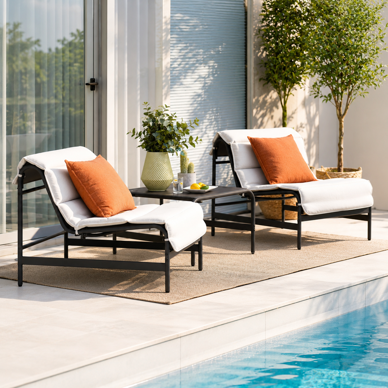 Grand Patio 3-Piece Outdoor Lounge Chair Set with Side Table - $119.99 at Grand Patio