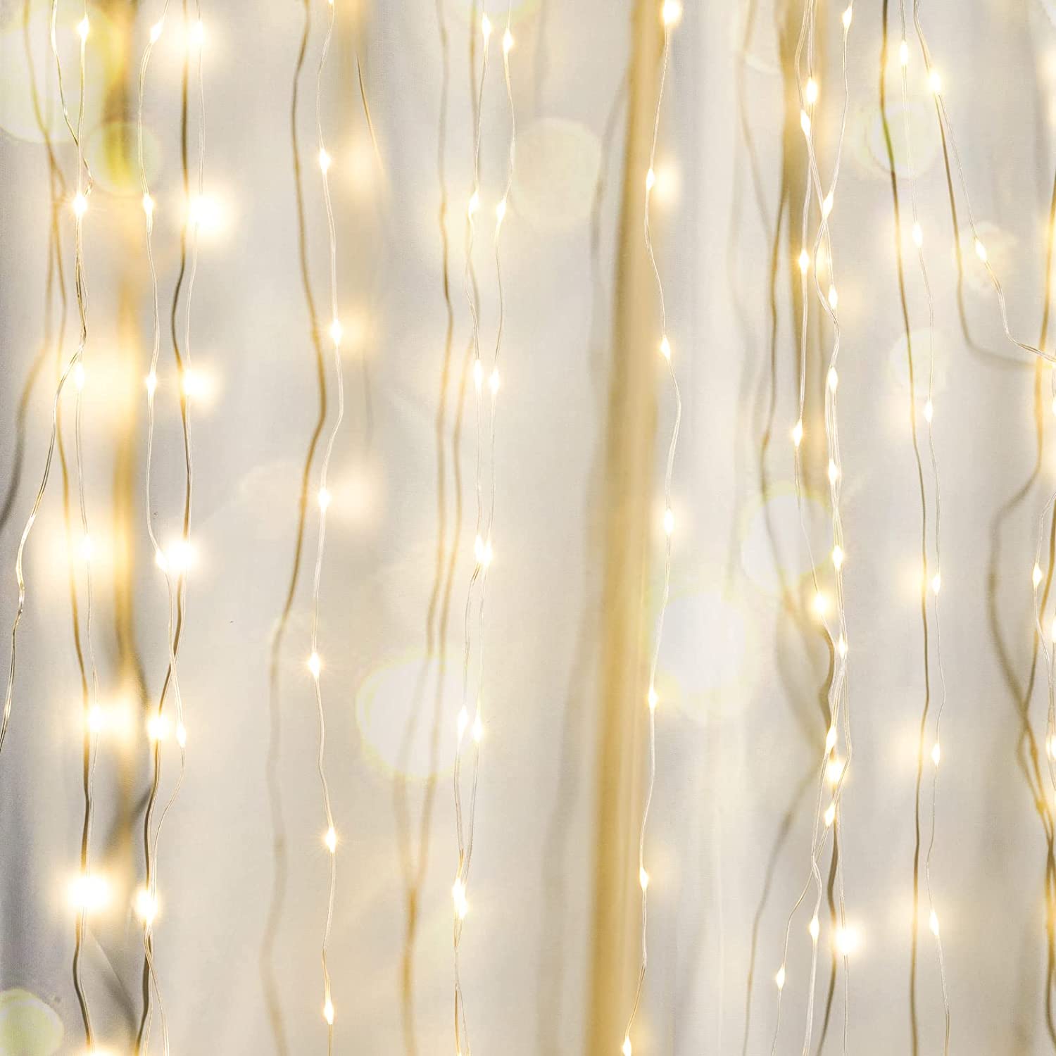 Grand Patio Curtain String Lights 300LED with 8 Modes USB Powered Fairy Lights Christmas Lights for Bedroom Home Décor - $39.99 at Grand Patio