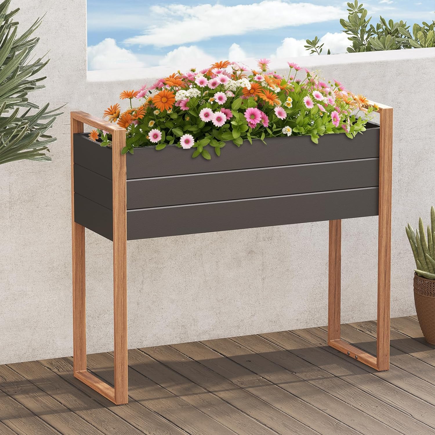 Grand Patio Duisburg Raised Garden Bed with Legs, Weather-Resistant Elevated Planter Box with Drainage Holes - $109.99 at Grand Patio