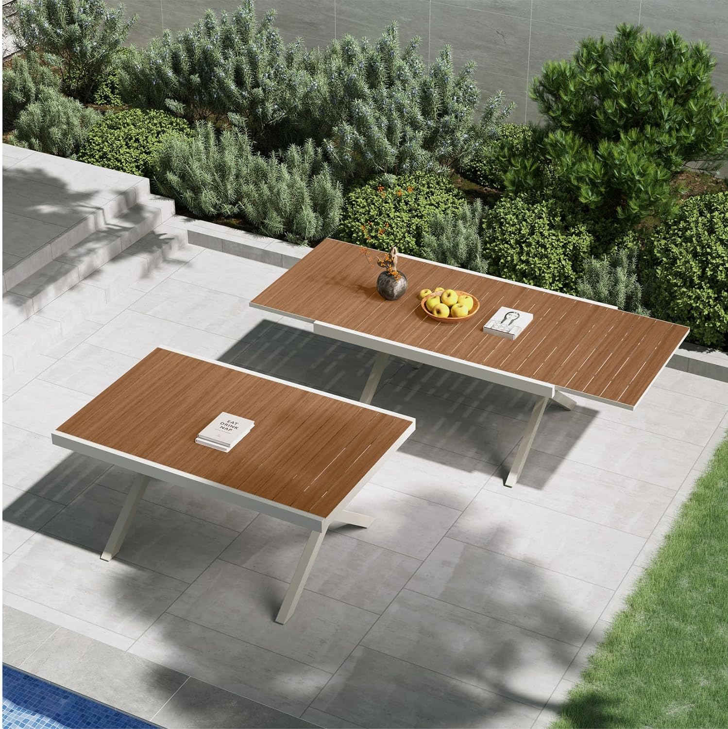 Grand Patio Expandable Patio Dining Table, Extra Large 94.5" Rectangular Table - $649.99 at Grand Patio