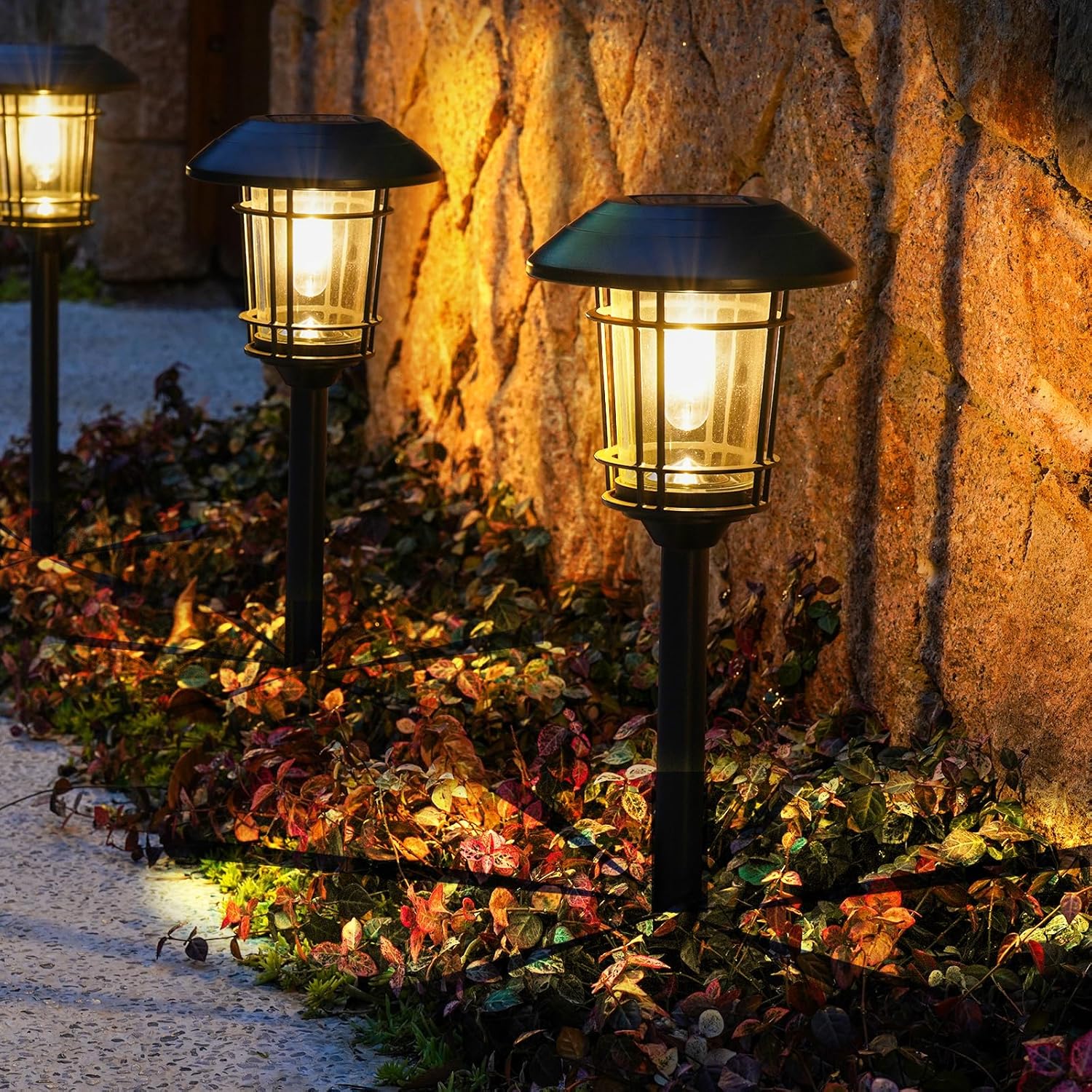 Grand Patio Outdoor Glass Solar Pathway Lights - Aluminum & Steel Frame - $69.99 at Grand Patio