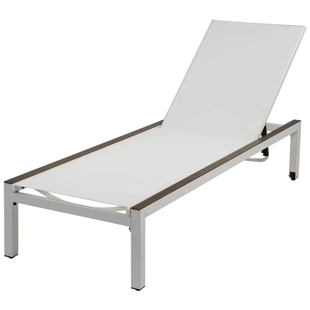 Grand Patio Outdoor Mesh Sling Chaise Lounge with Wheels & Adjustable Backrest - $169.99 at Grand Patio