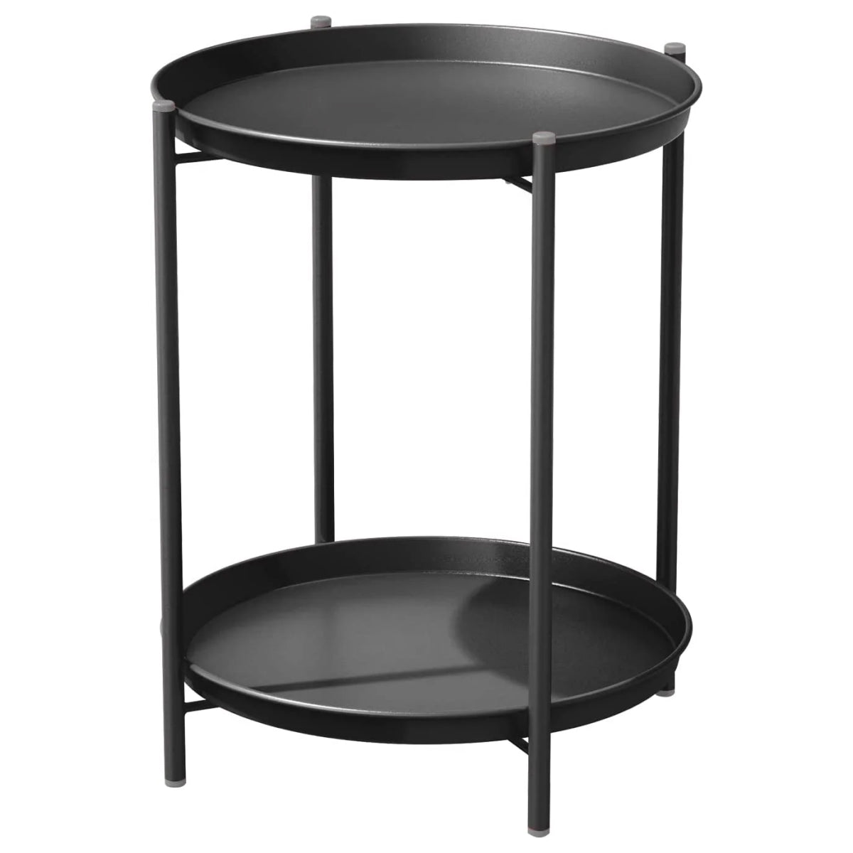 Grand Patio Steel Patio Side Table 2-Tier Weather Resistant Outdoor Round End Table - $49.99 at Grand Patio