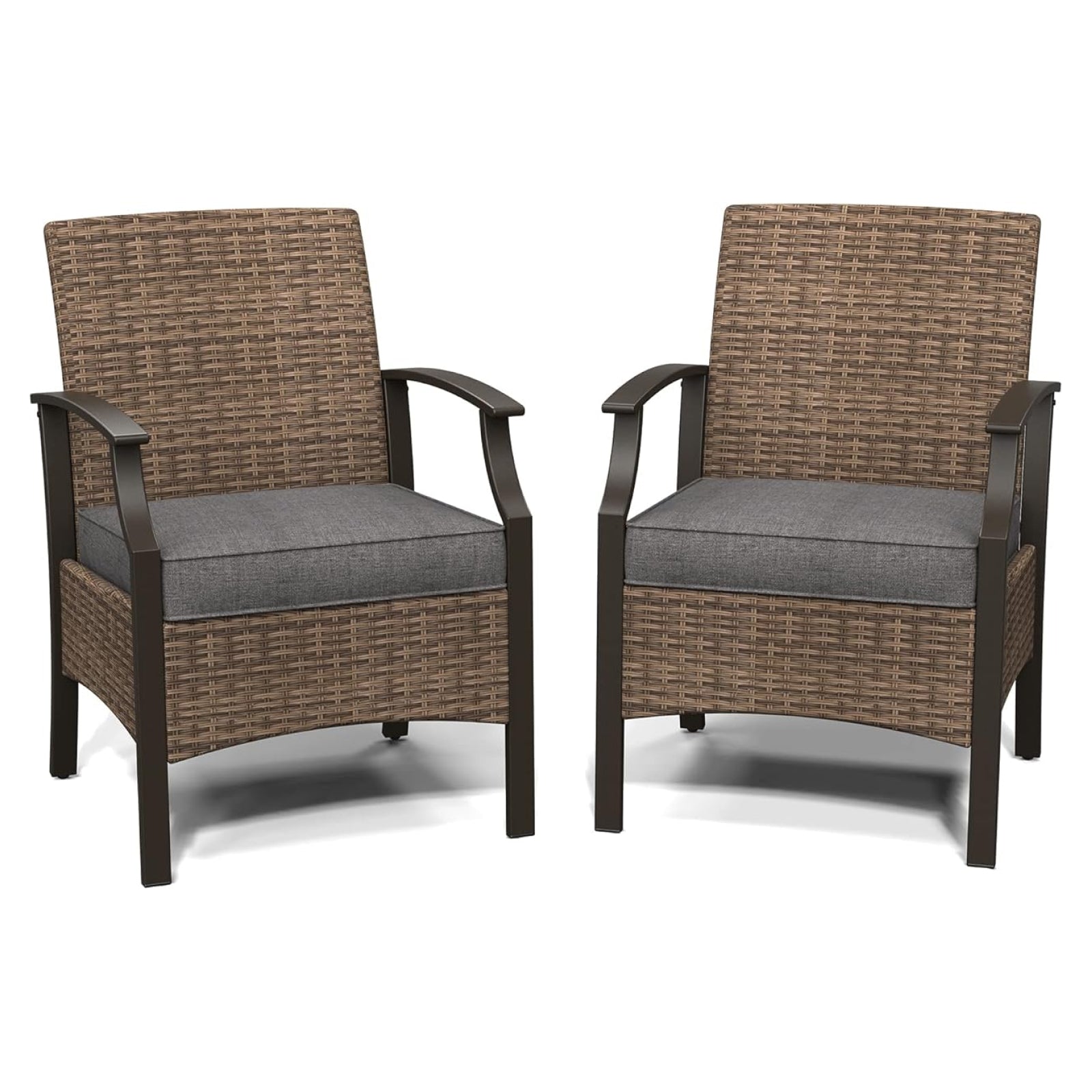 Grand Patio Outdoor Furniture Sets Weather Resistant Wicker Outdoor Patio Chairs with Ottomans and Coffee Tables for Balcony Backyard Garden Poolside - $249.99 at Grand Patio