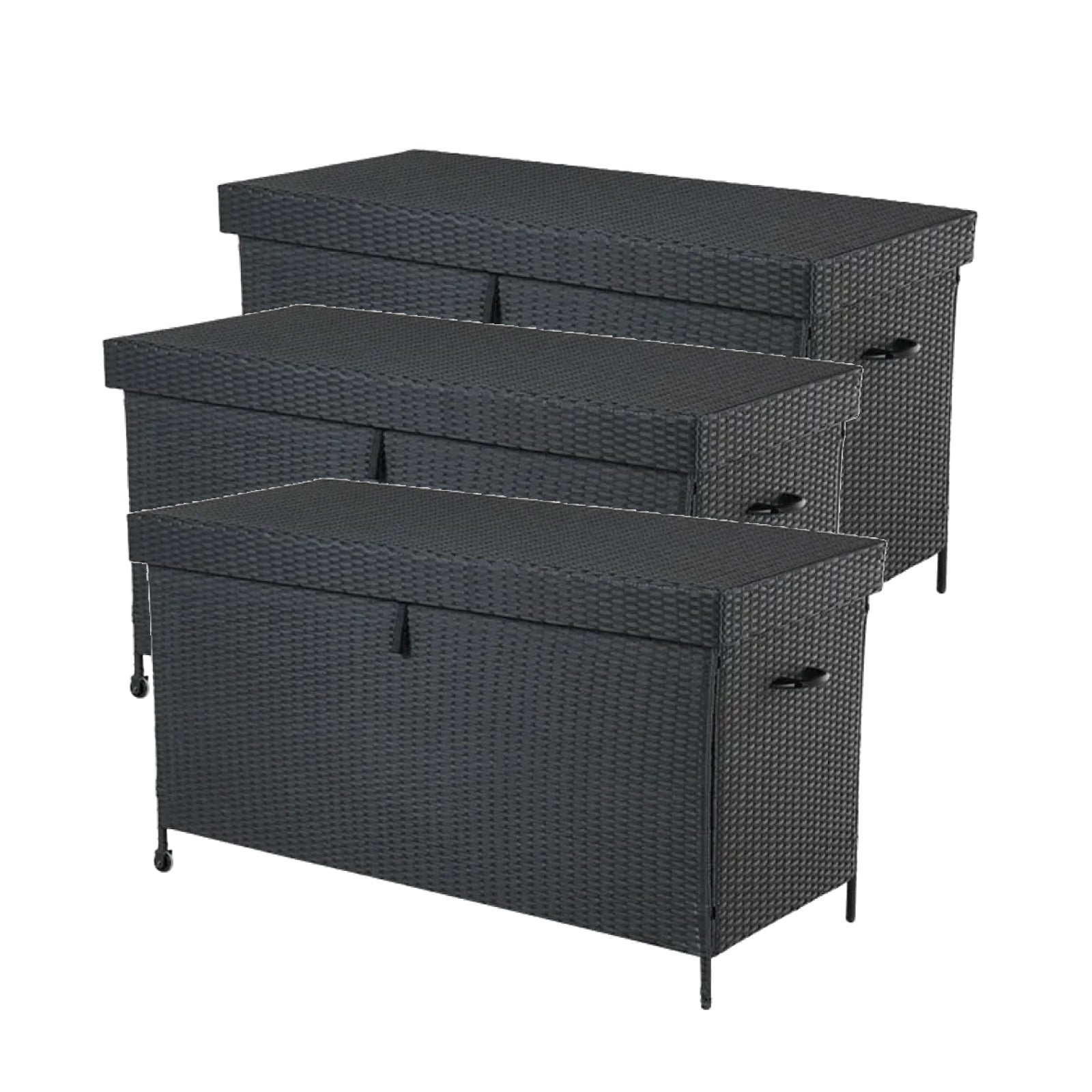 Grand Patio Outdoor Wicker 170 Gallon Resin Deck Box with Lid anfd Handles Set - $599.99 at Grand Patio