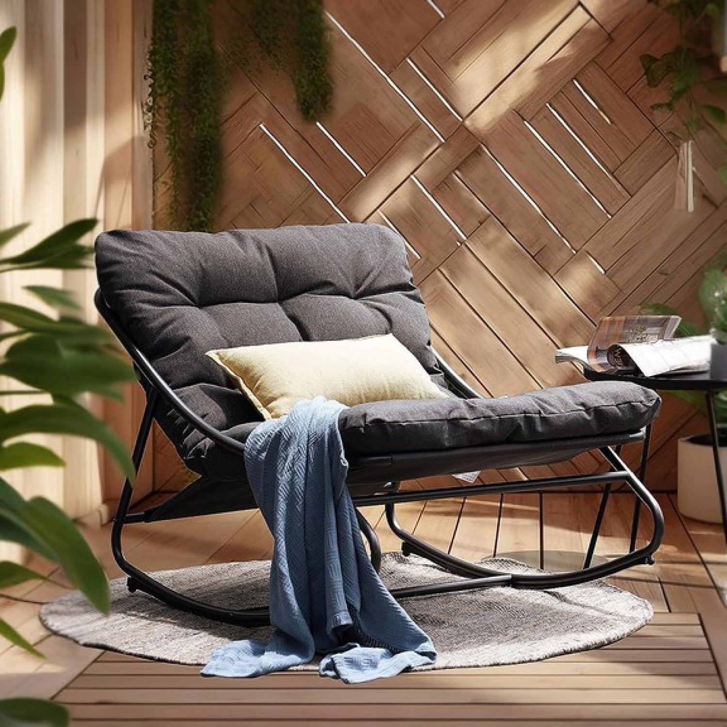 Grand Patio Indoor & Outdoor Rocking Chair with Thicken Cushion - $119.99 at Grand Patio