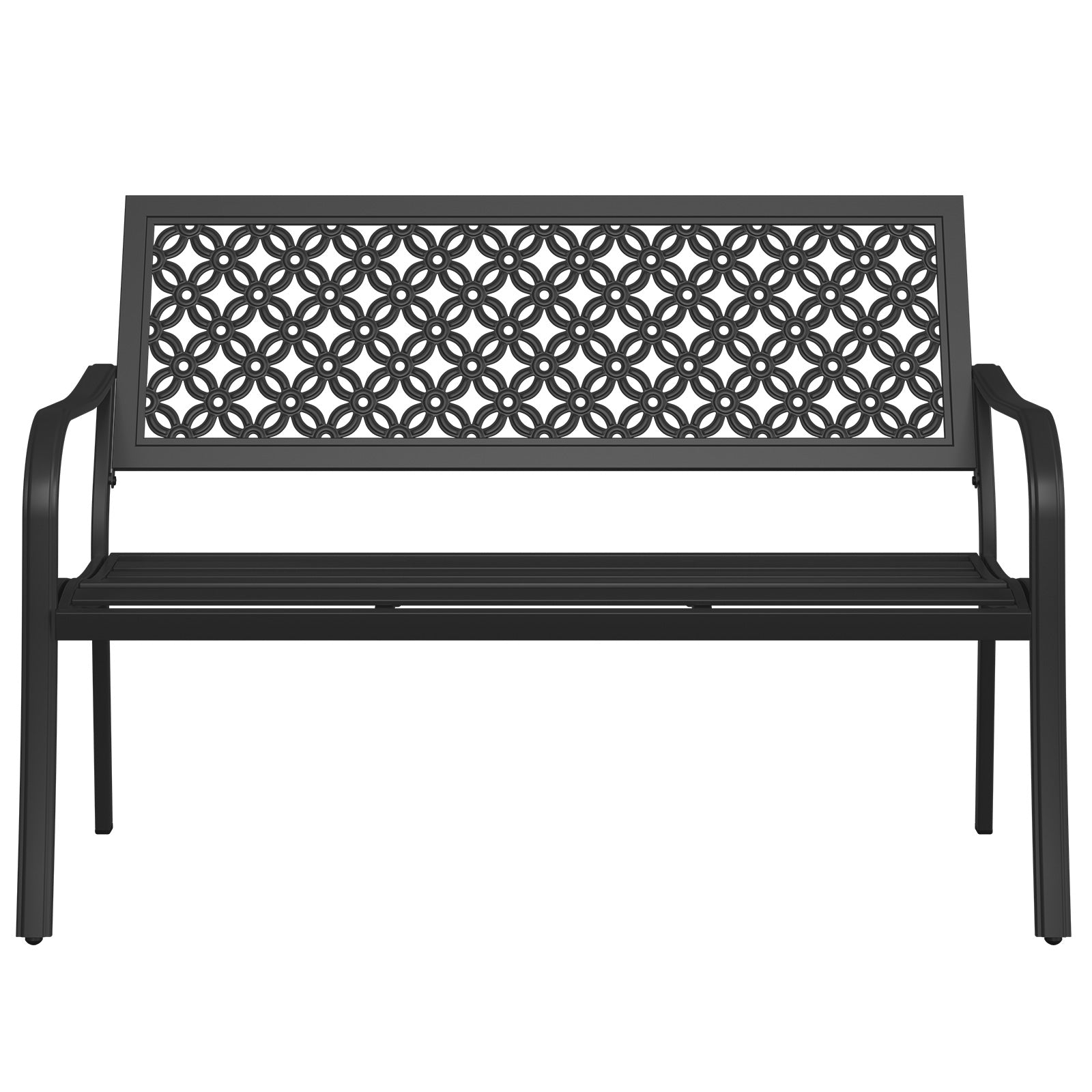 Grand Patio Durable Garden Benches with Anti-Rust Steel Frames and Stylish Floral Lattice Designs - $139.99 at Grand Patio
