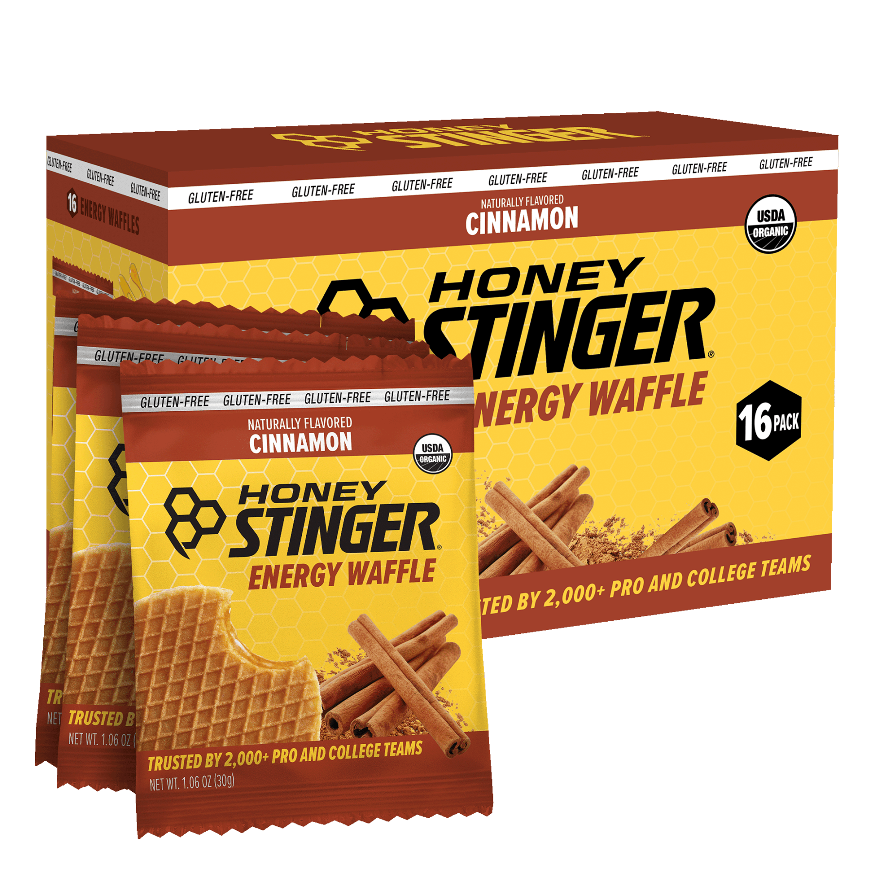 Cinnamon Gluten-Free Energy Waffle Box of 16