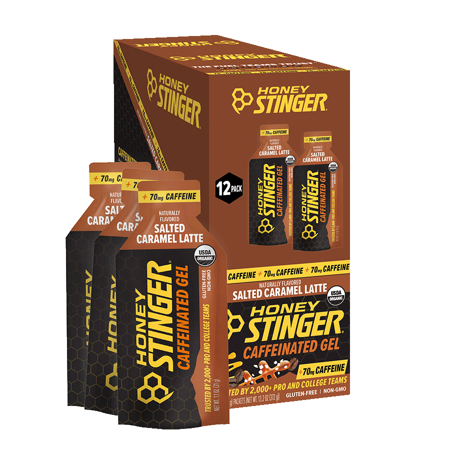 Salted Caramel Latte Caffeinated Energy Gel Box of 12