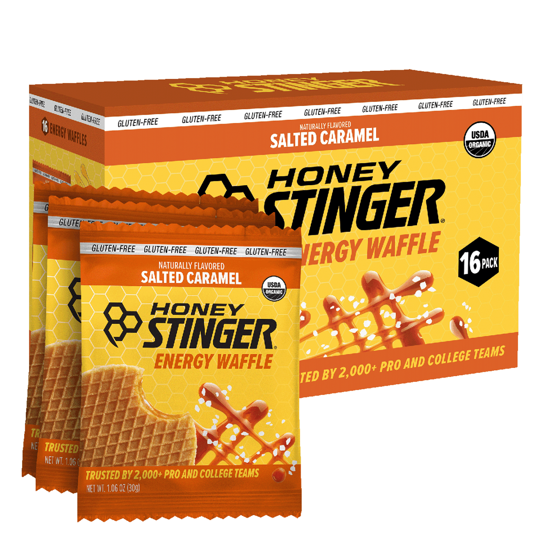 Salted Caramel Gluten-Free Energy Waffle Box of 16