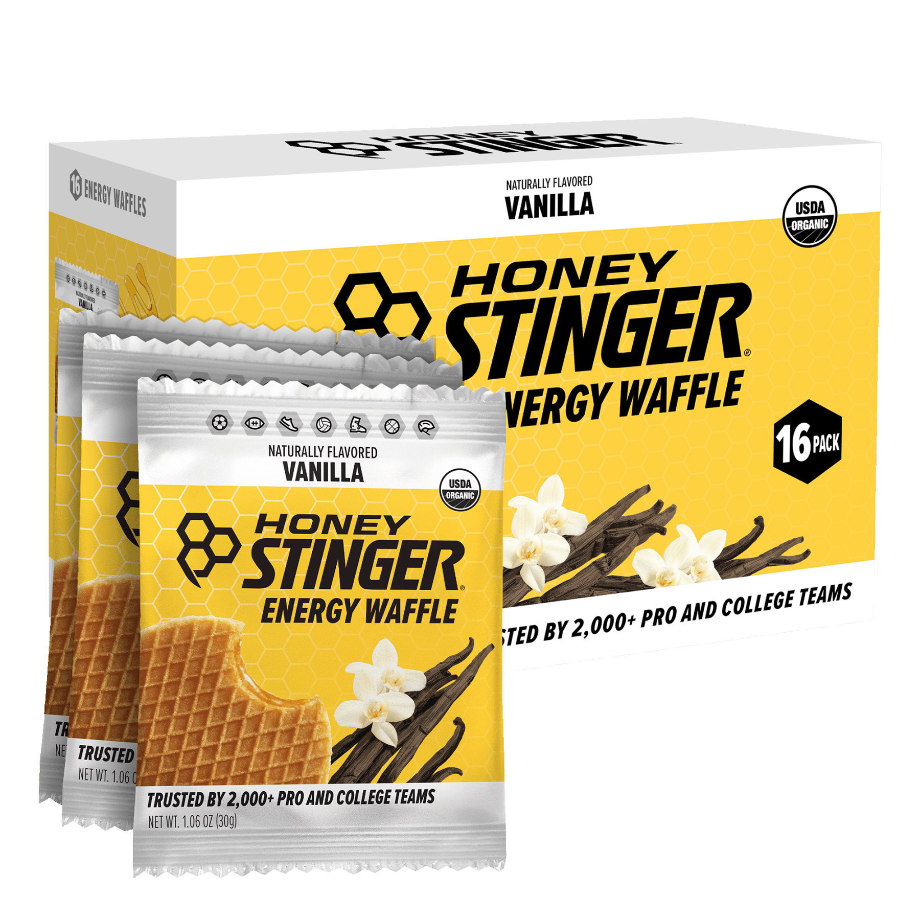 Vanilla Classic Energy Waffle Box of 16