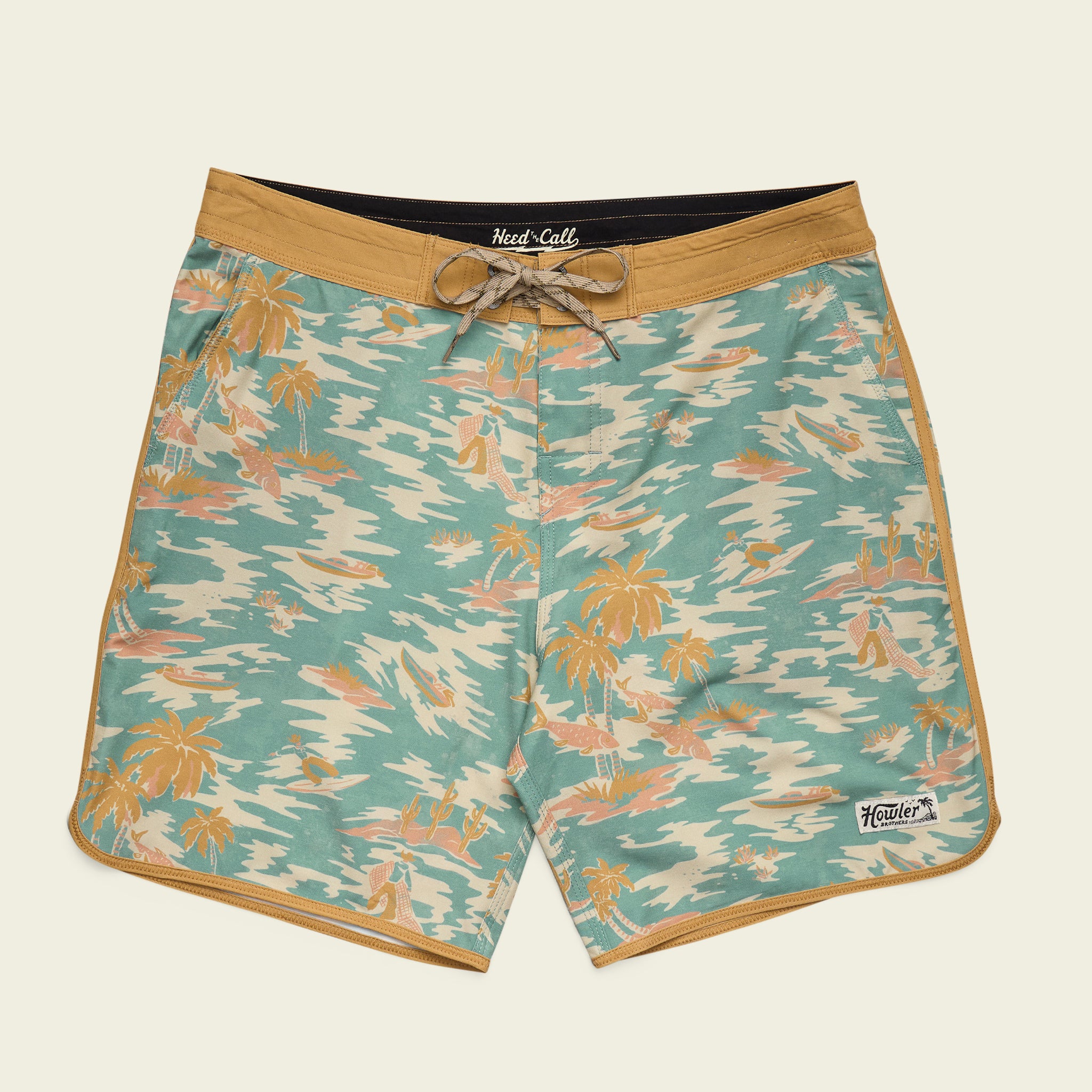 Bruja Boardshorts 18.5" - Dreamland : Seafoam