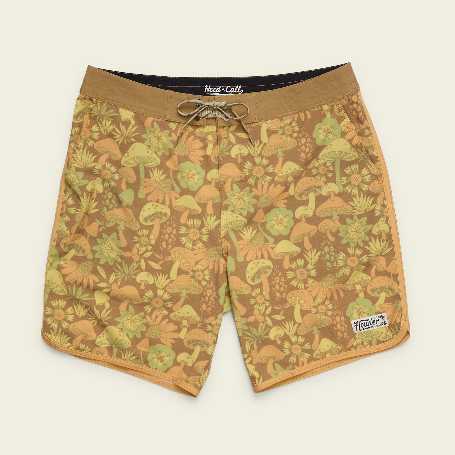 Howler Brothers Bruja Boardshorts - Fungi Forage : Duck Brown - $75.00 at Howler Brothers