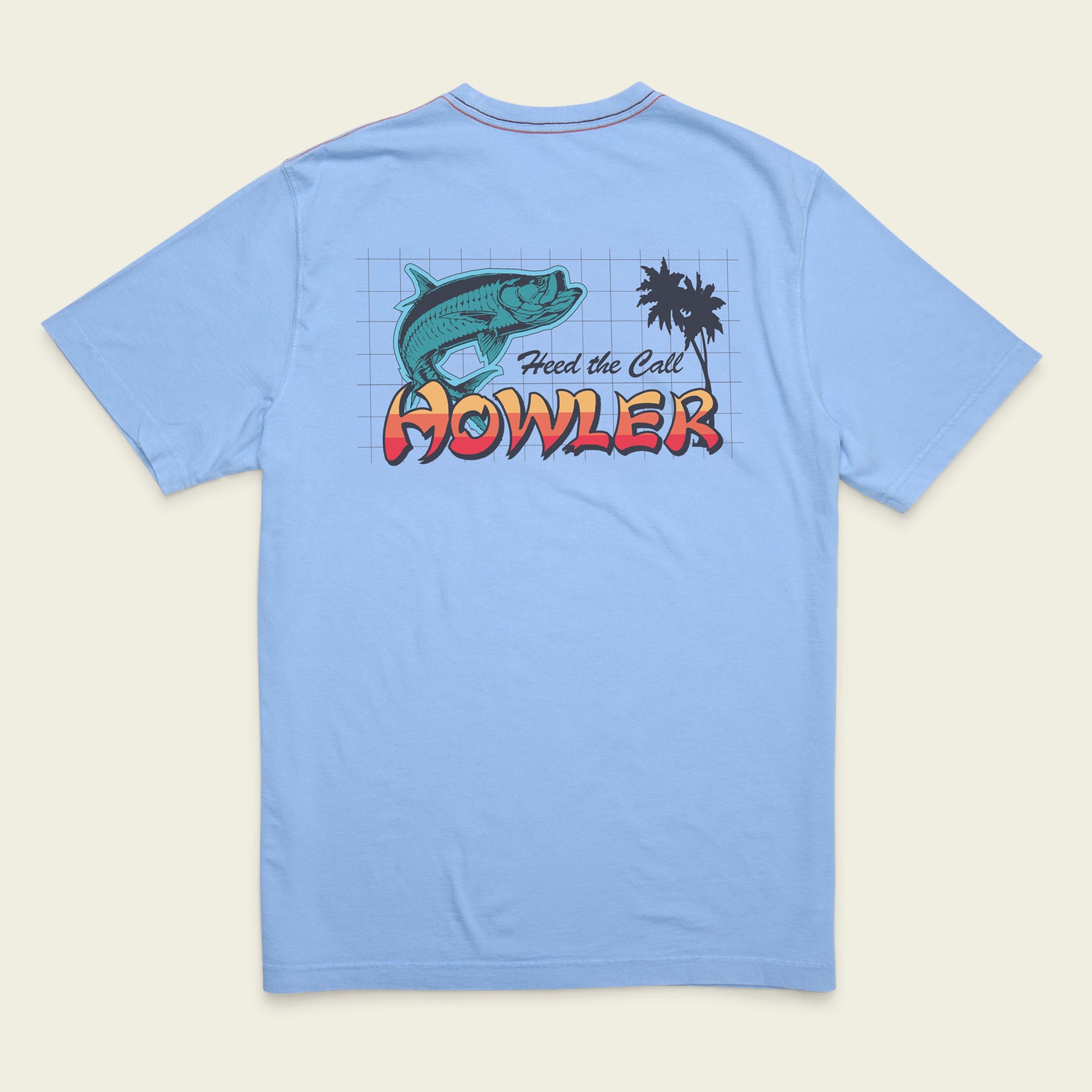 Howler Brothers Tarpon Grid Cotton Pocket T-Shirt - Light Blue - $40.00 at Howler Brothers