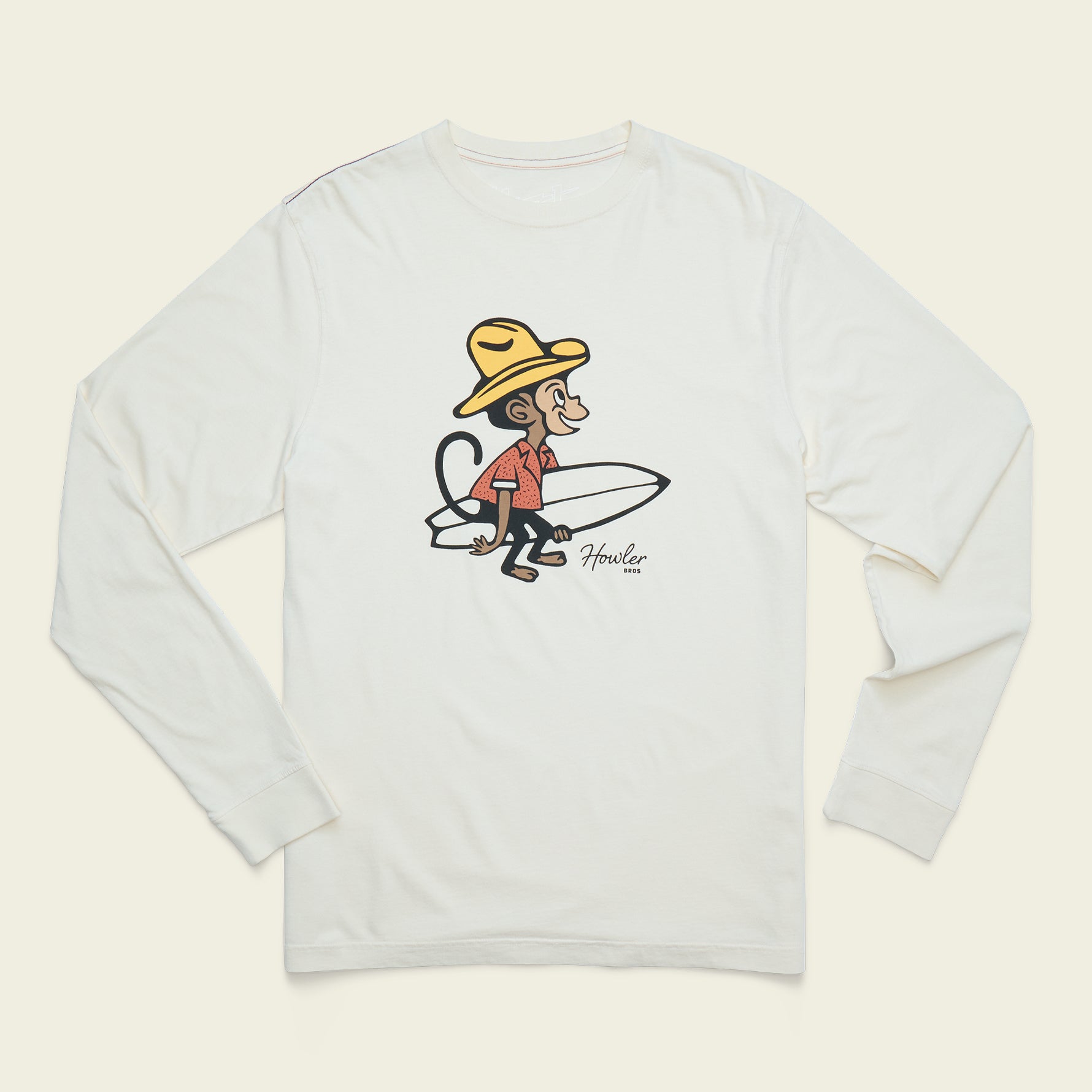 HOWLER BROTHERS El Monito Surfs Longsleeve Cotton T-Shirt - $45.00 at Howler Brothers