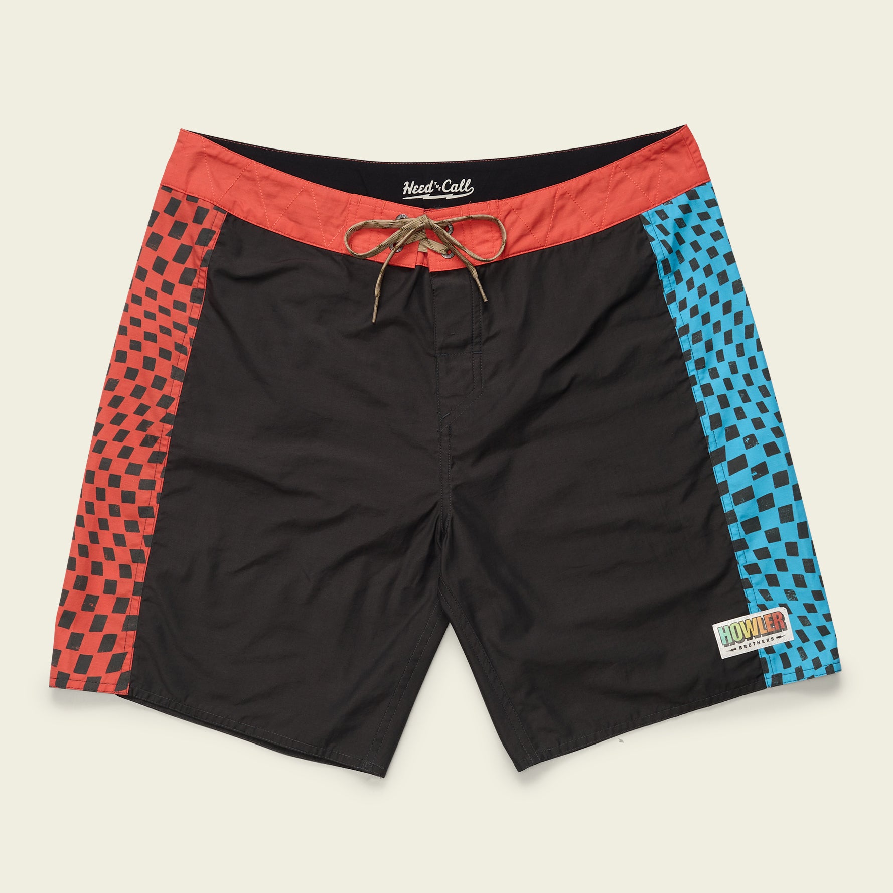 HOWLER BROTHERS Ensueño Boardshorts 18" - Warped Checkers : Antique Black - $59.00 at Howler Brothers