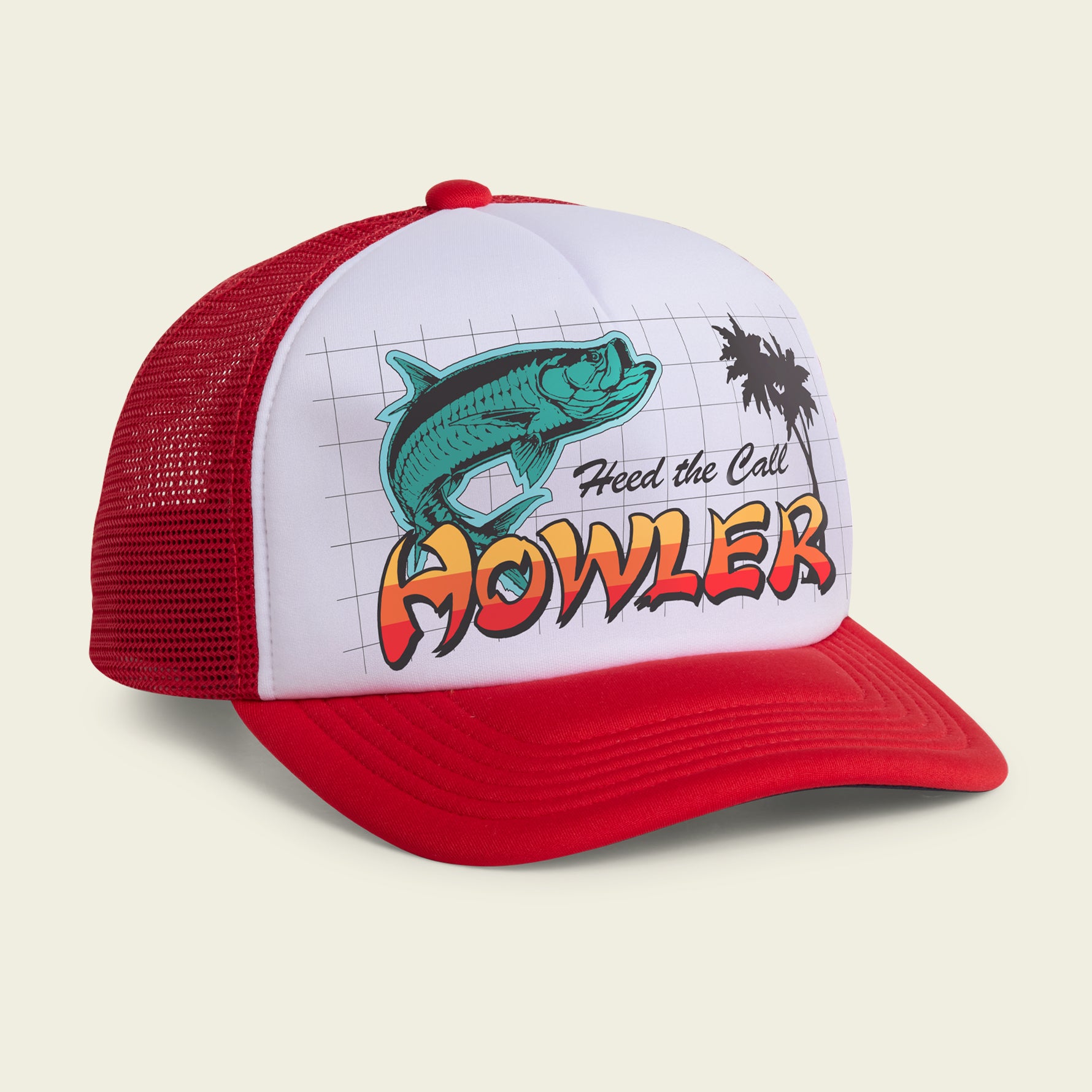 Howler Brothers Tarpon Grid Foam Dome - Red / White - $35.00 at Howler Brothers