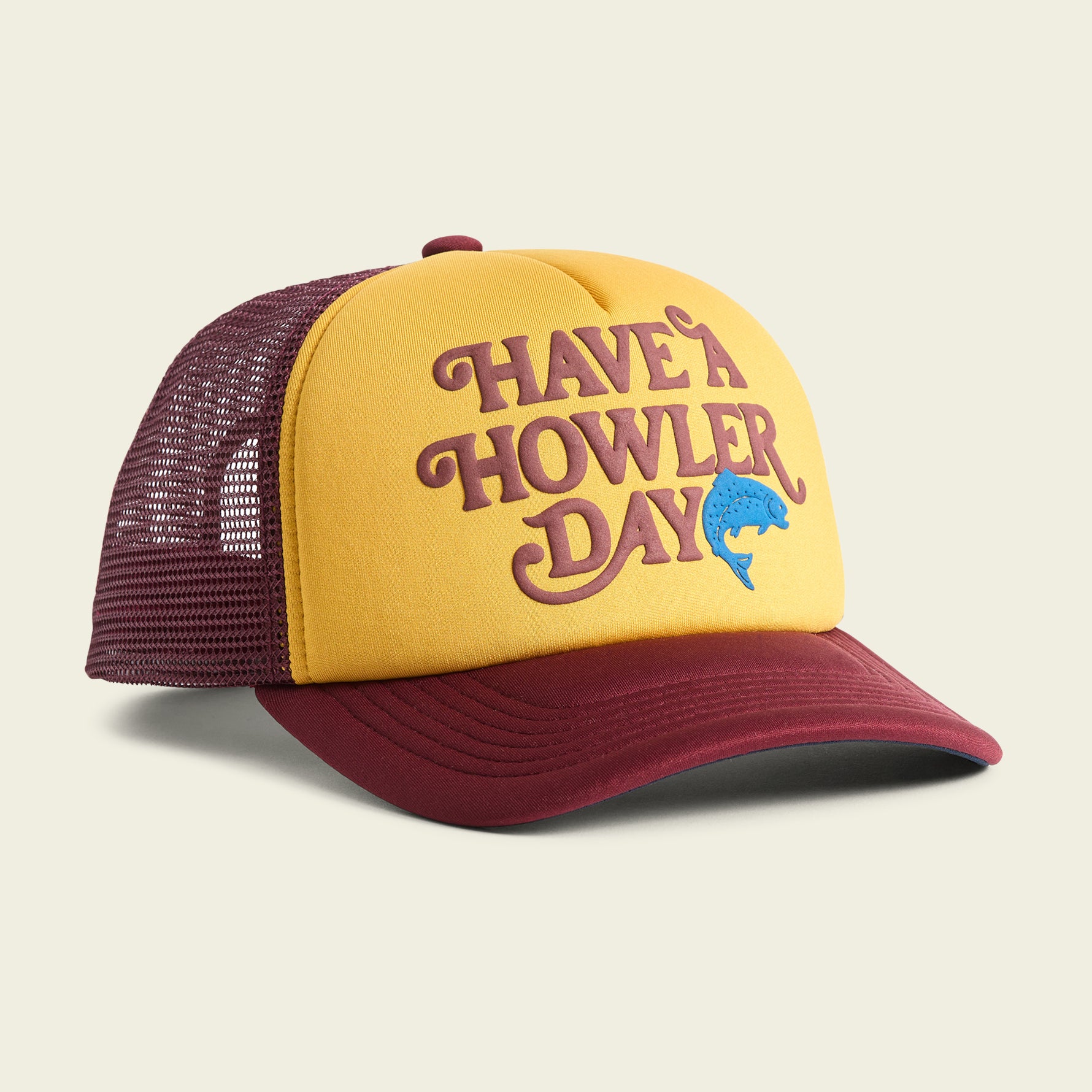 HOWLER BROTHERS Have a Howler Day Foam Dome - Gold / Maroon - $24.00 at Howler Brothers