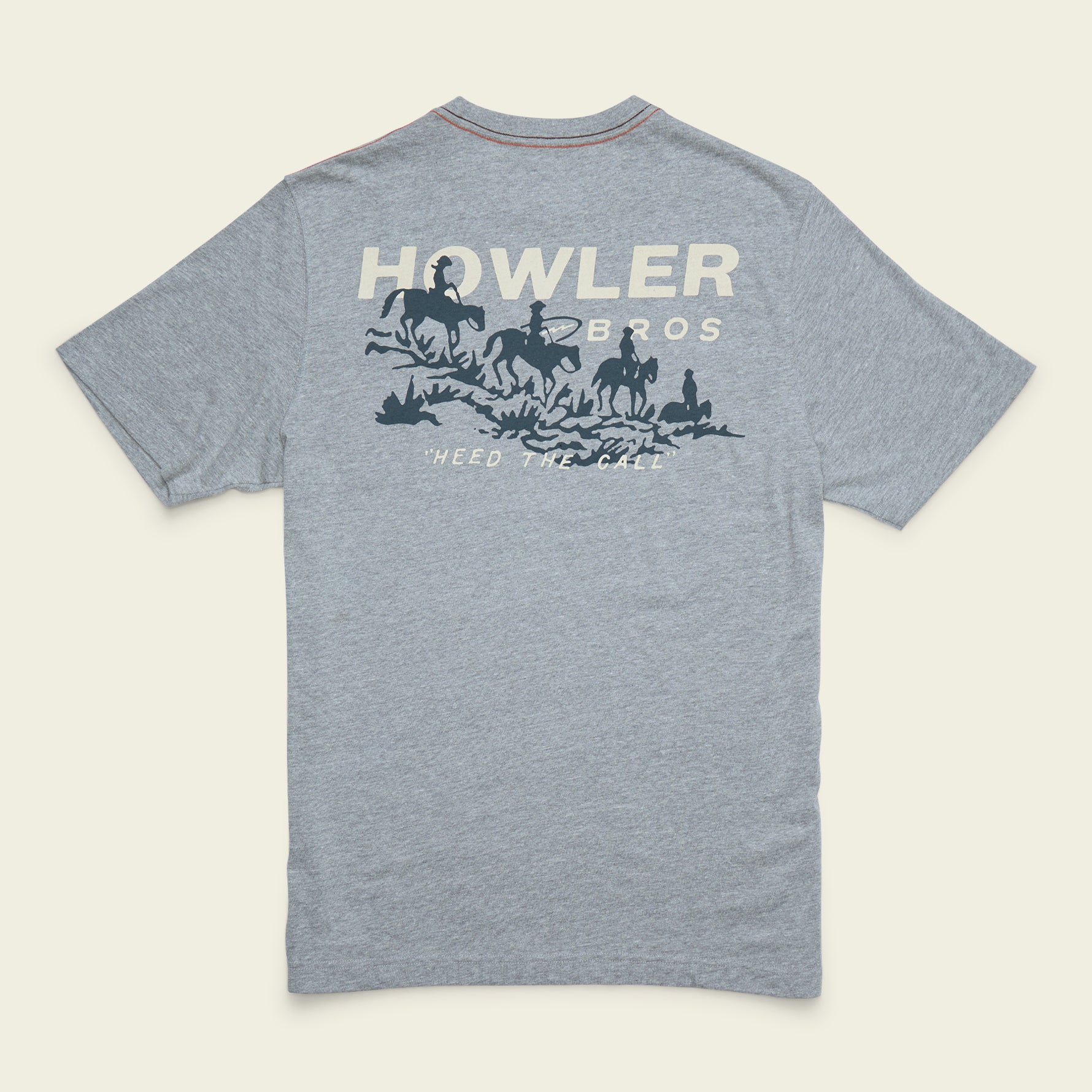 Howler Brothers Posse’s Return Pocket T-Shirt - Grey Heather - $40.00 at Howler Brothers