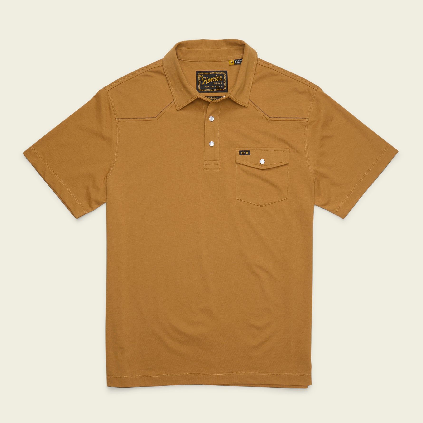 Howler Brothers Ranchero Polo - Old Gold - $75.00 at Howler Brothers