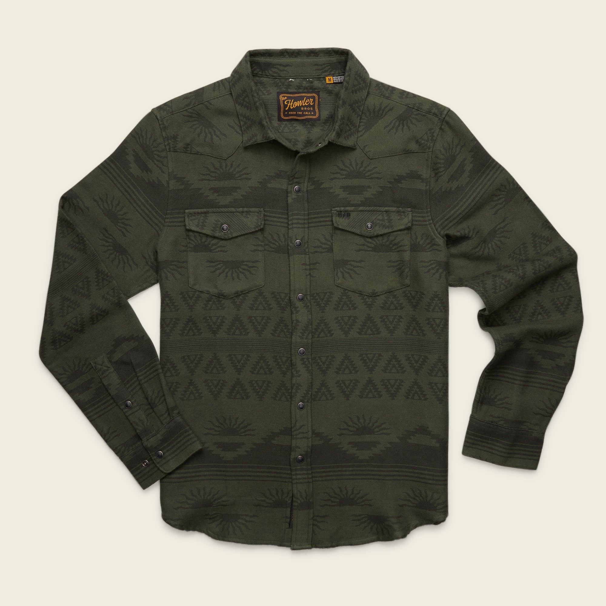 Howler Brothers Sheridan Flannel - Desert Cipher : Olive - $119.00 at Howler Brothers