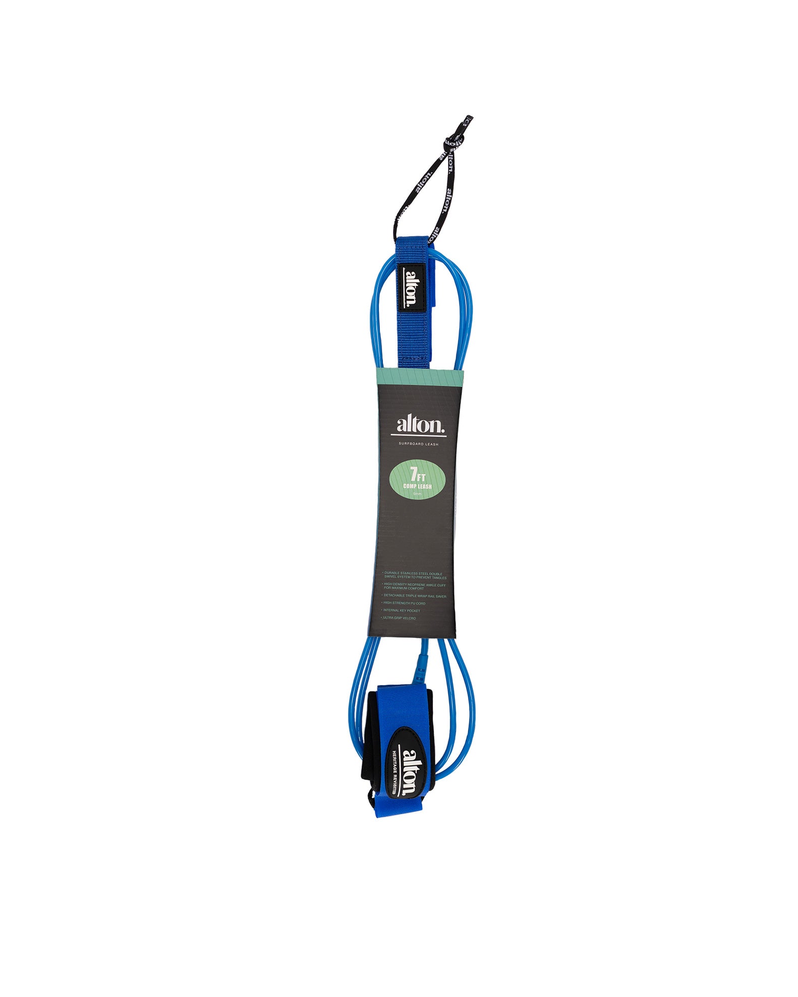 Alton 7' Surfboard Standard Comp Leash - Blue - $26.99 at Jack's Surfboards