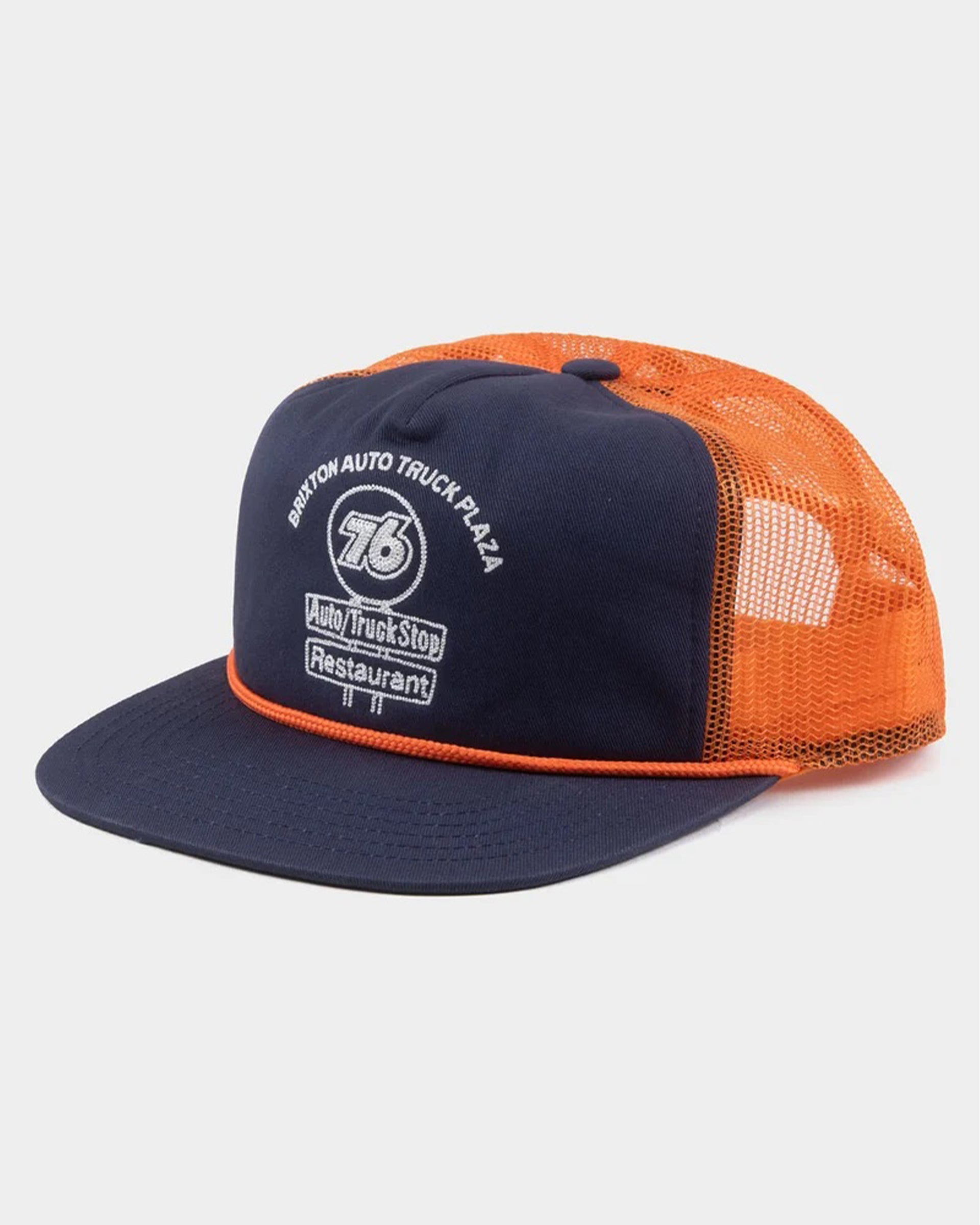Brixton 76 Truck Stop Trucker Hat - Navy/Orange - $35.00 at Jack's Surfboards